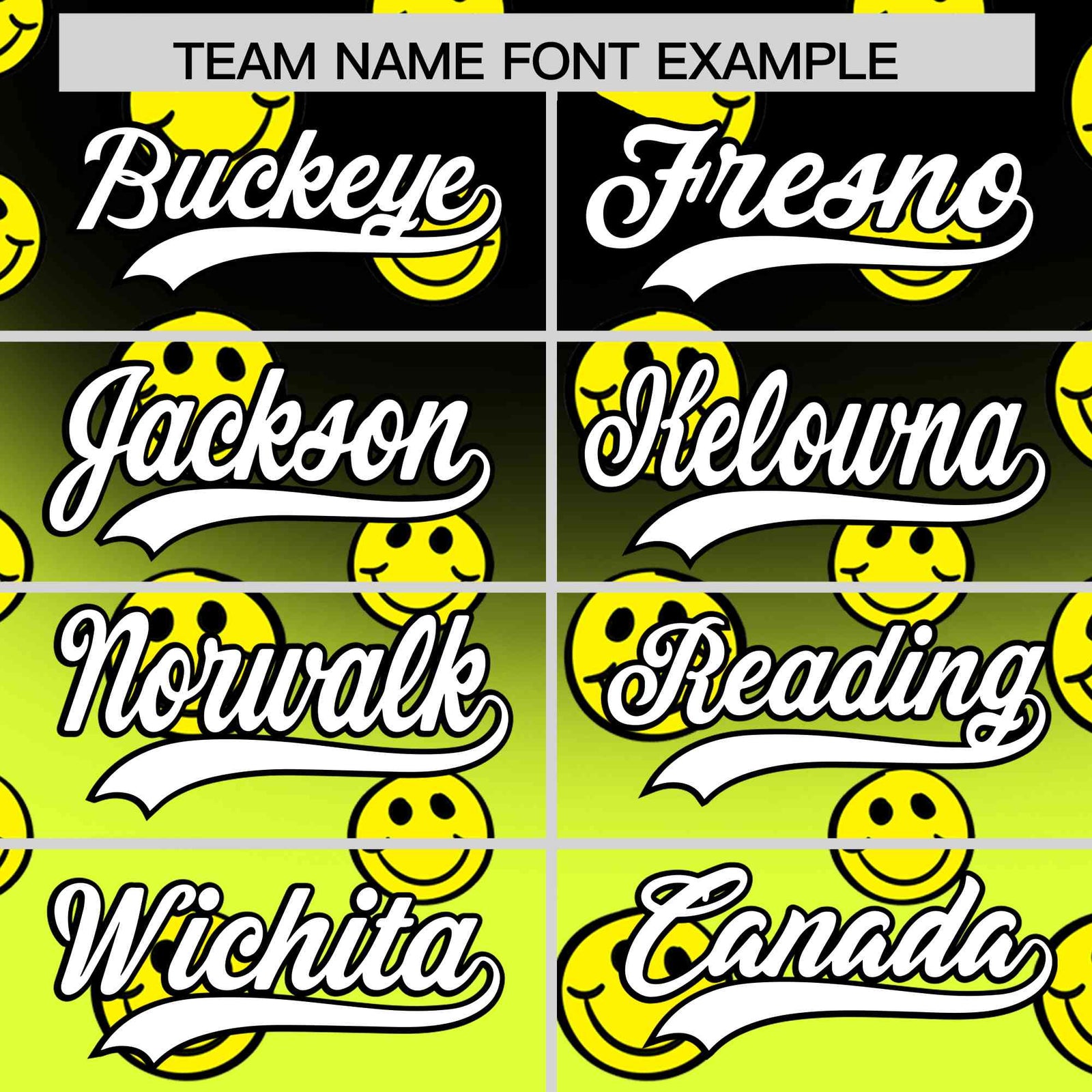 Custom Black Fluorescent Green Graffiti Gradient Pattern Authentic Smile Baseball Jersey