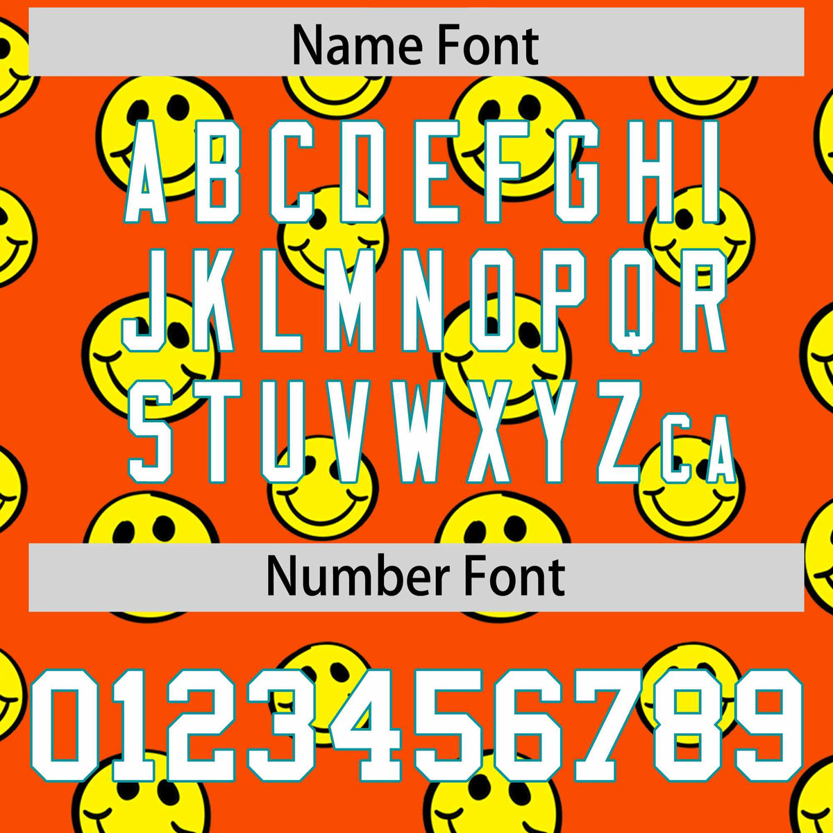 Custom Aqua Orange Graffiti Gradient Pattern Authentic Smile Baseball Jersey