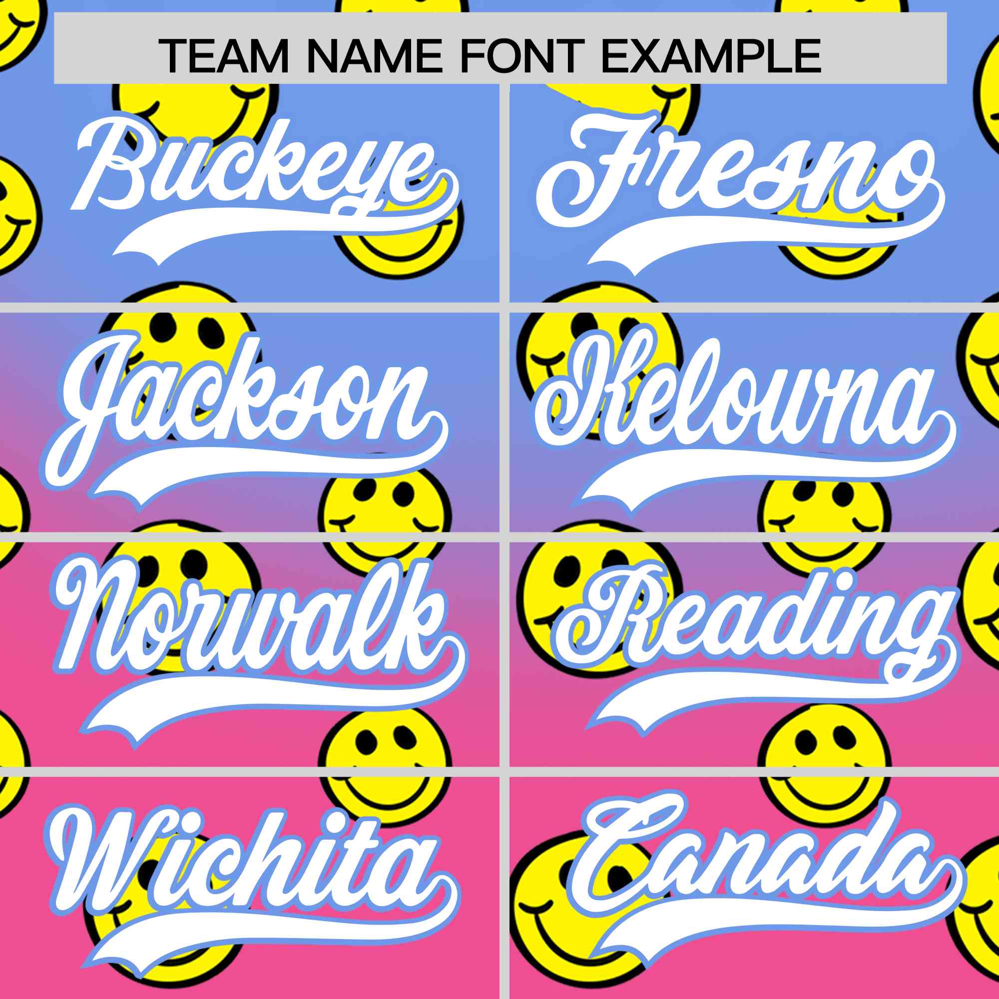 Custom Light Blue Pink Graffiti Gradient Pattern Authentic Smile Baseball Jersey