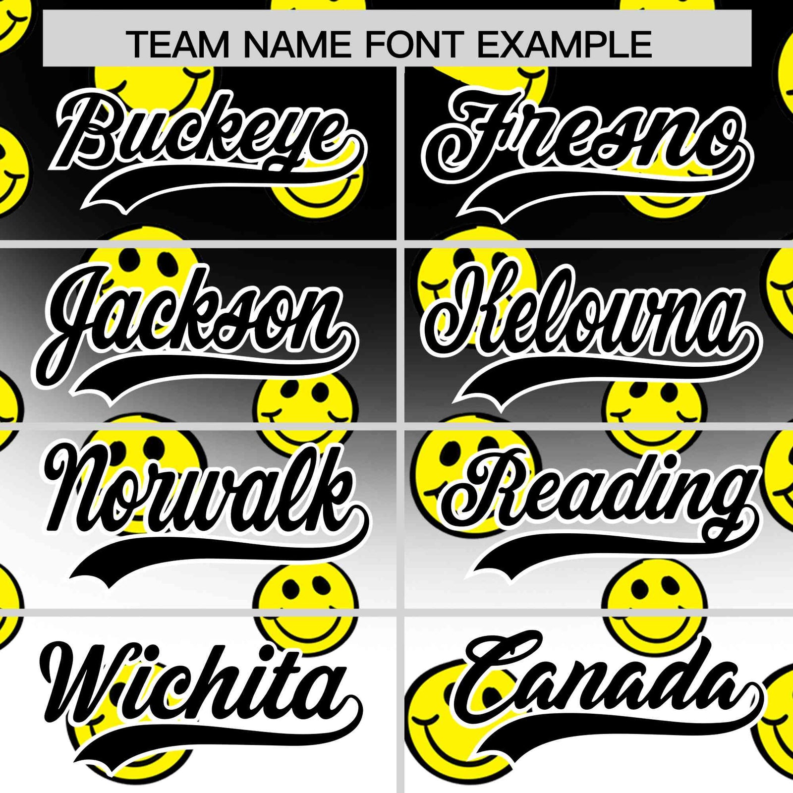 Custom Black White Graffiti Gradient Pattern Authentic Smile Baseball Jersey