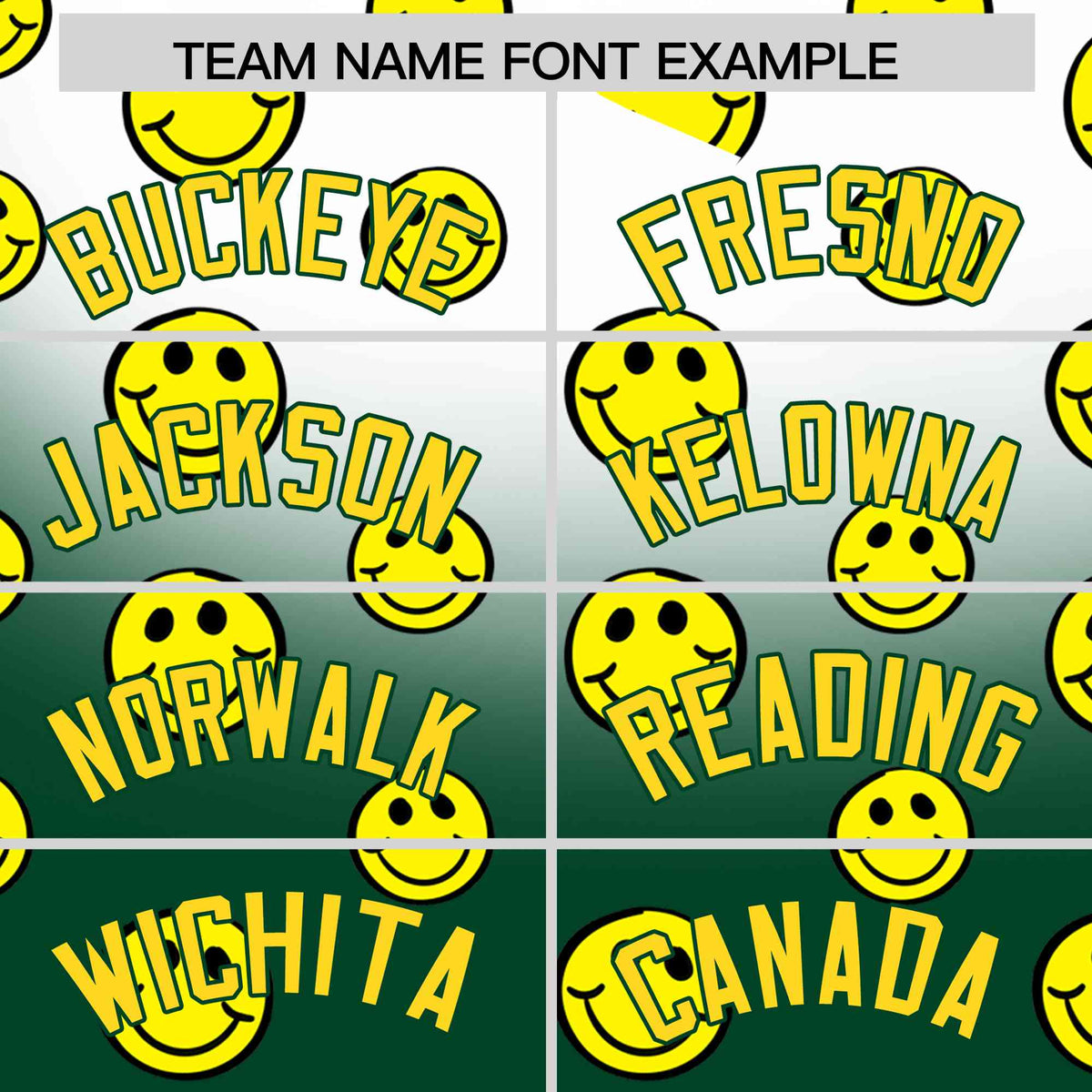 Custom White Green Graffiti Gradient Pattern Authentic Smile Baseball Jersey