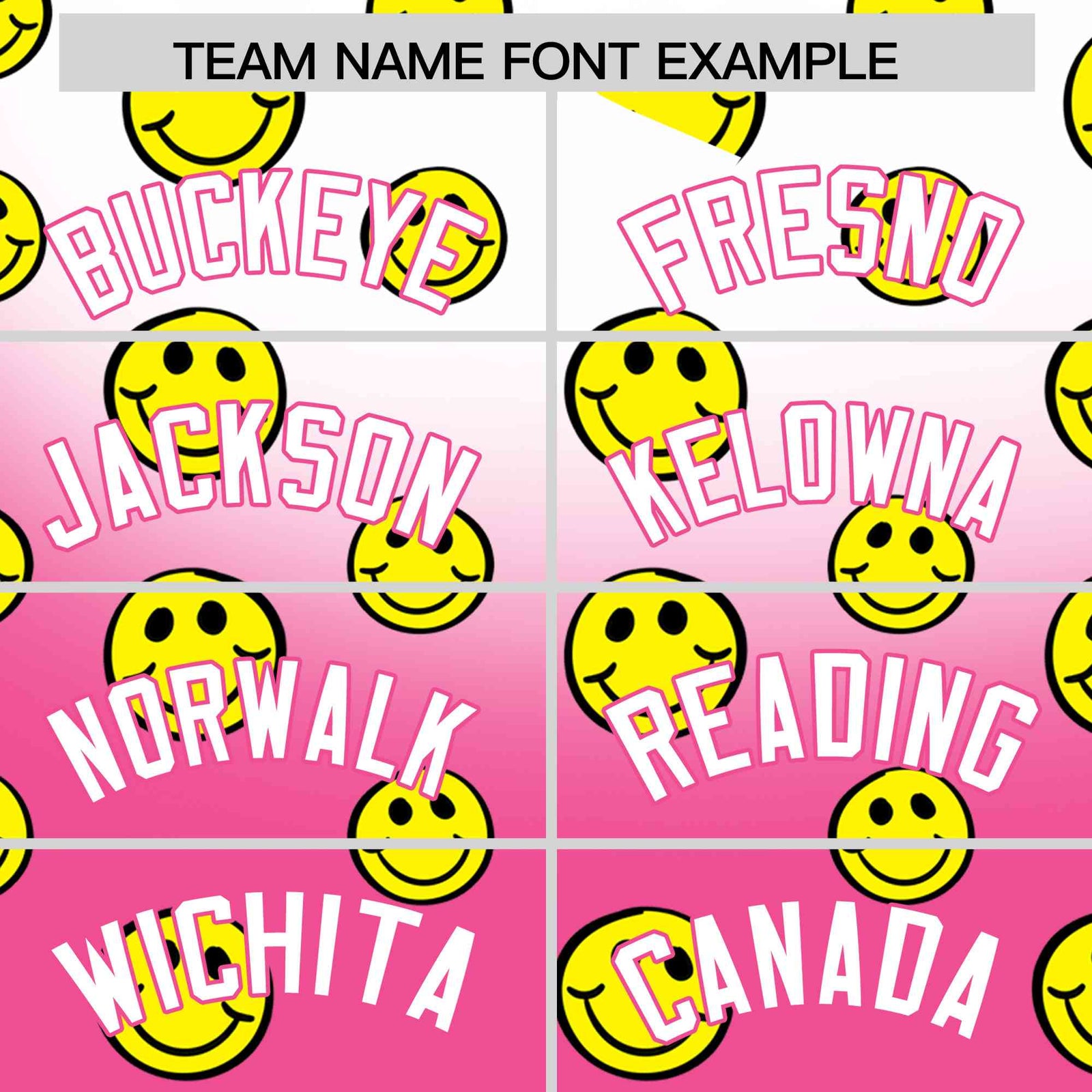 Custom White Pink Graffiti Gradient Pattern Authentic Smile Baseball Jersey