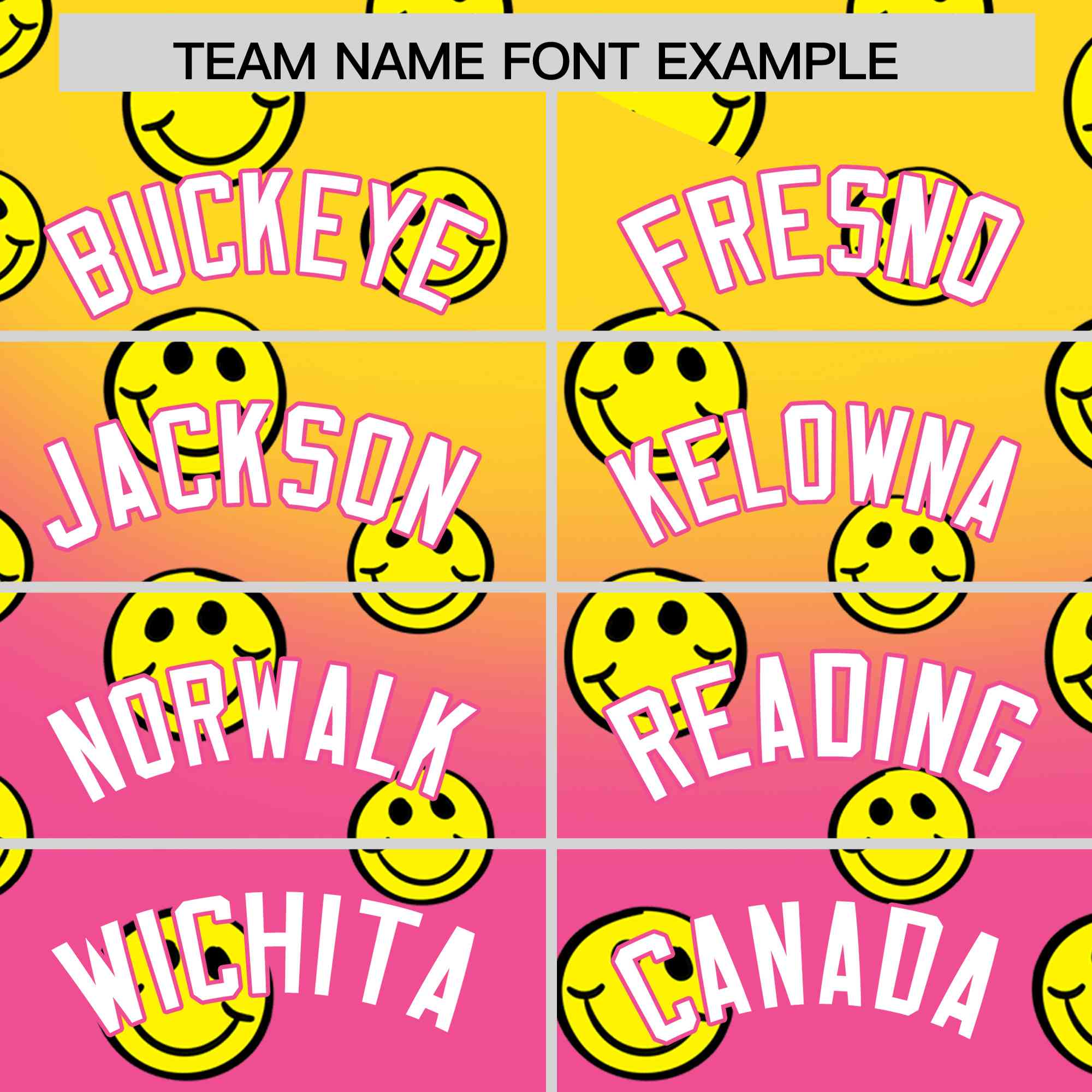 Custom Gold Pink Graffiti Gradient Pattern Authentic Smile Baseball Jersey