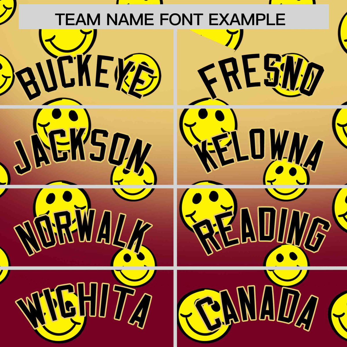 Custom Khaki Crimson Graffiti Gradient Pattern Authentic Smile Baseball Jersey