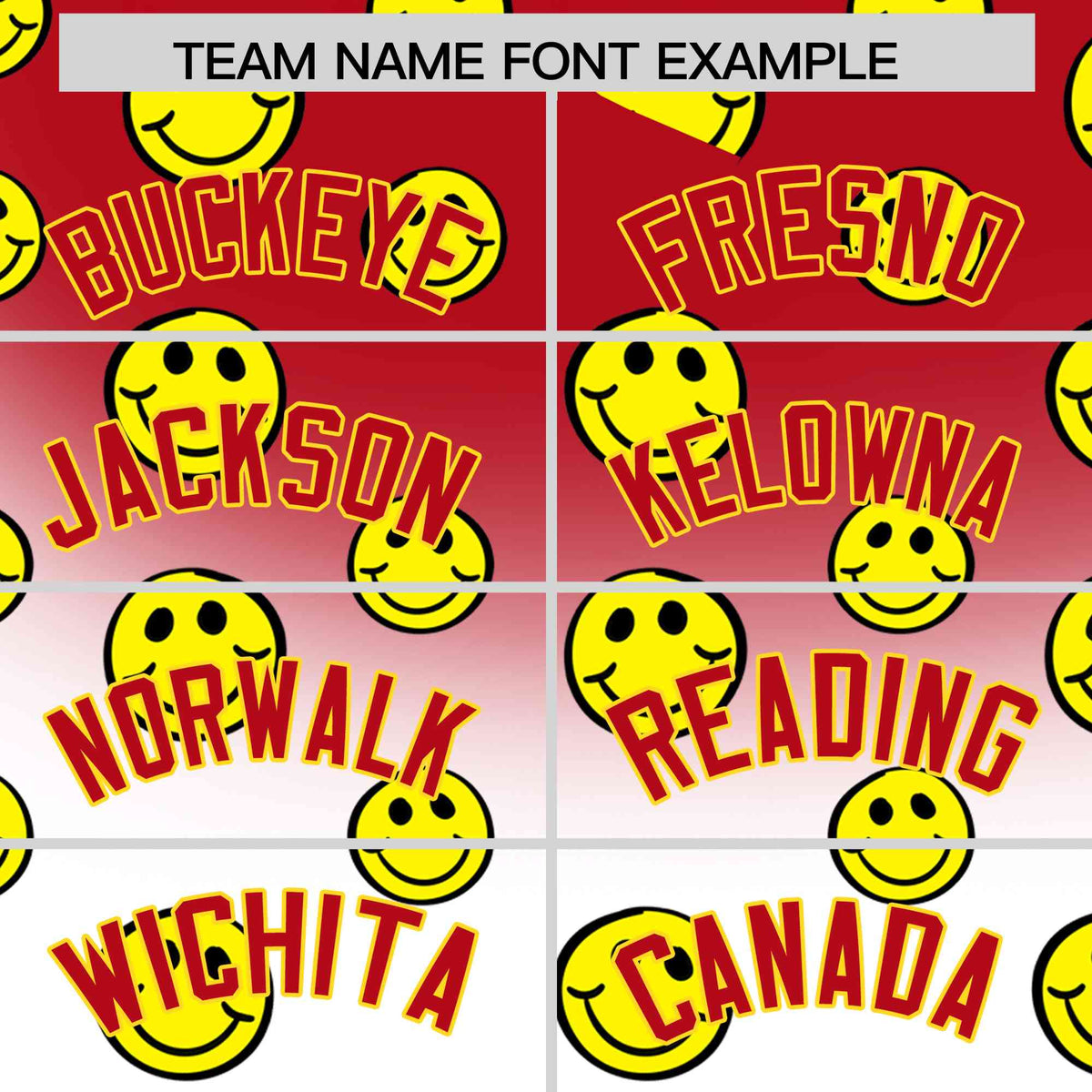 Custom Red White Graffiti Gradient Pattern Authentic Smile Baseball Jersey