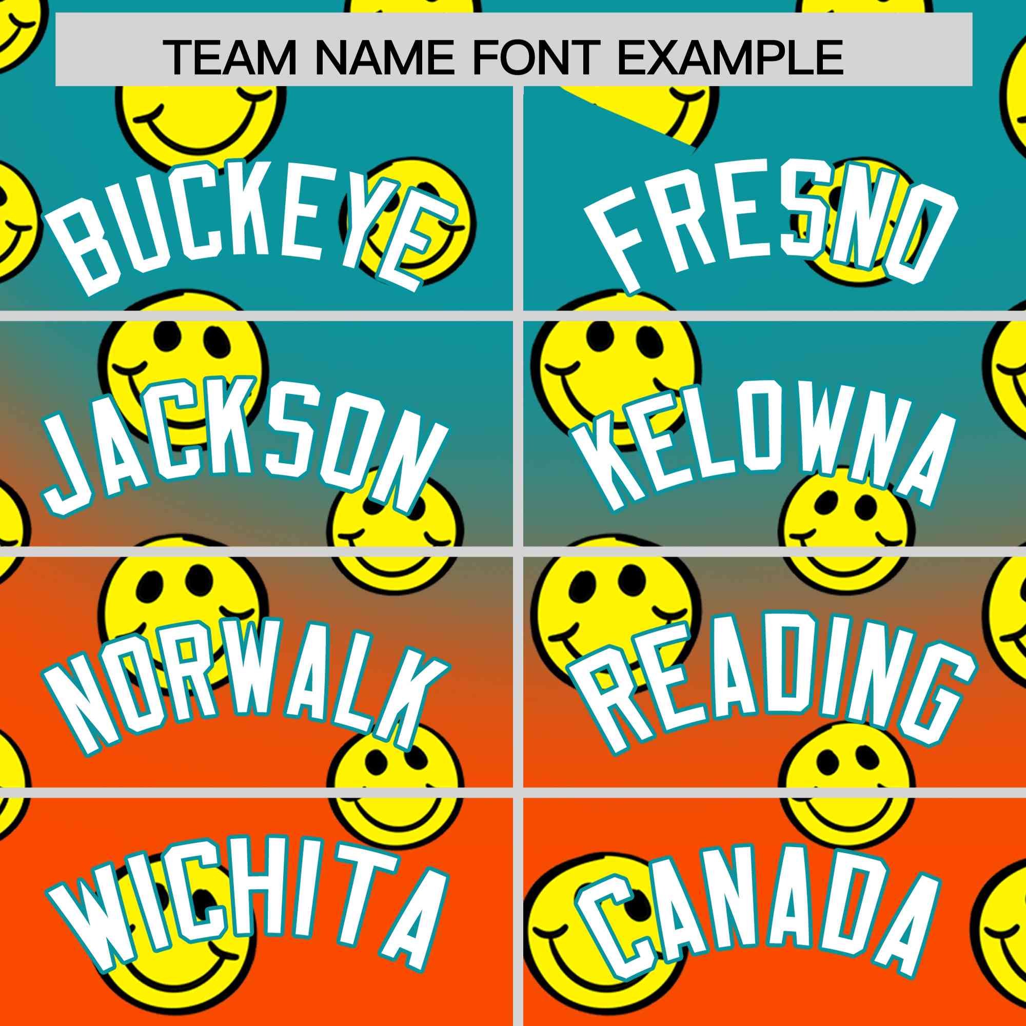 Custom Aqua Orange Graffiti Gradient Pattern Authentic Smile Baseball Jersey