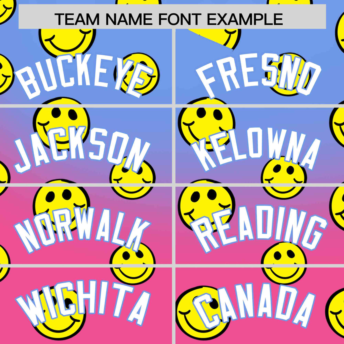 Custom Light Blue Pink Graffiti Gradient Pattern Authentic Smile Baseball Jersey