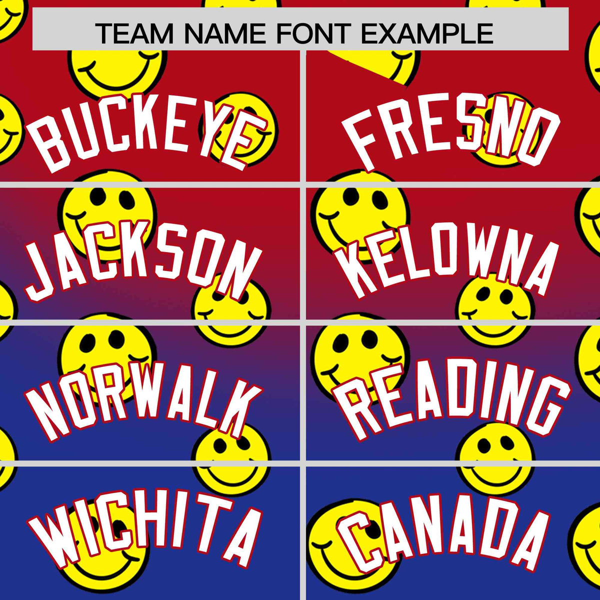 Custom Red Royal Graffiti Gradient Pattern Authentic Smile Baseball Jersey