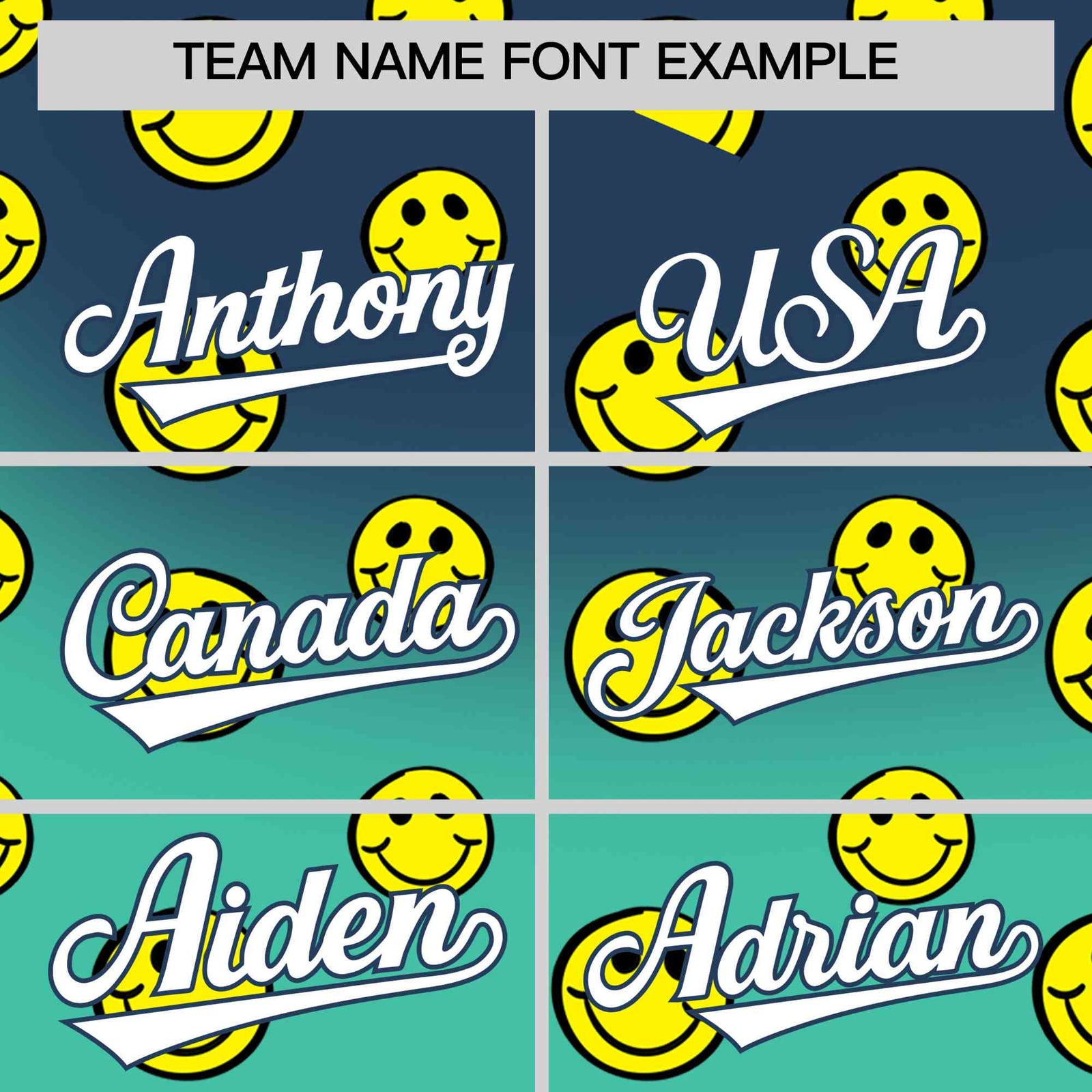 Custom Midnight Blue Bright Green Graffiti Gradient Pattern Authentic Smile Baseball Jersey