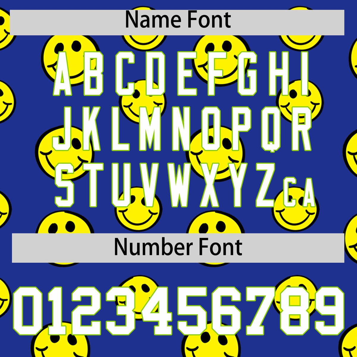 Custom Neon Green Royal Graffiti Gradient Pattern Authentic Smile Baseball Jersey