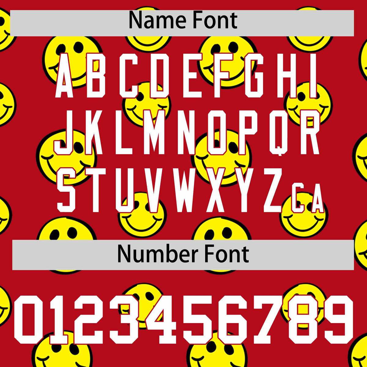 Custom Gold Red Graffiti Gradient Pattern Authentic Smile Baseball Jersey