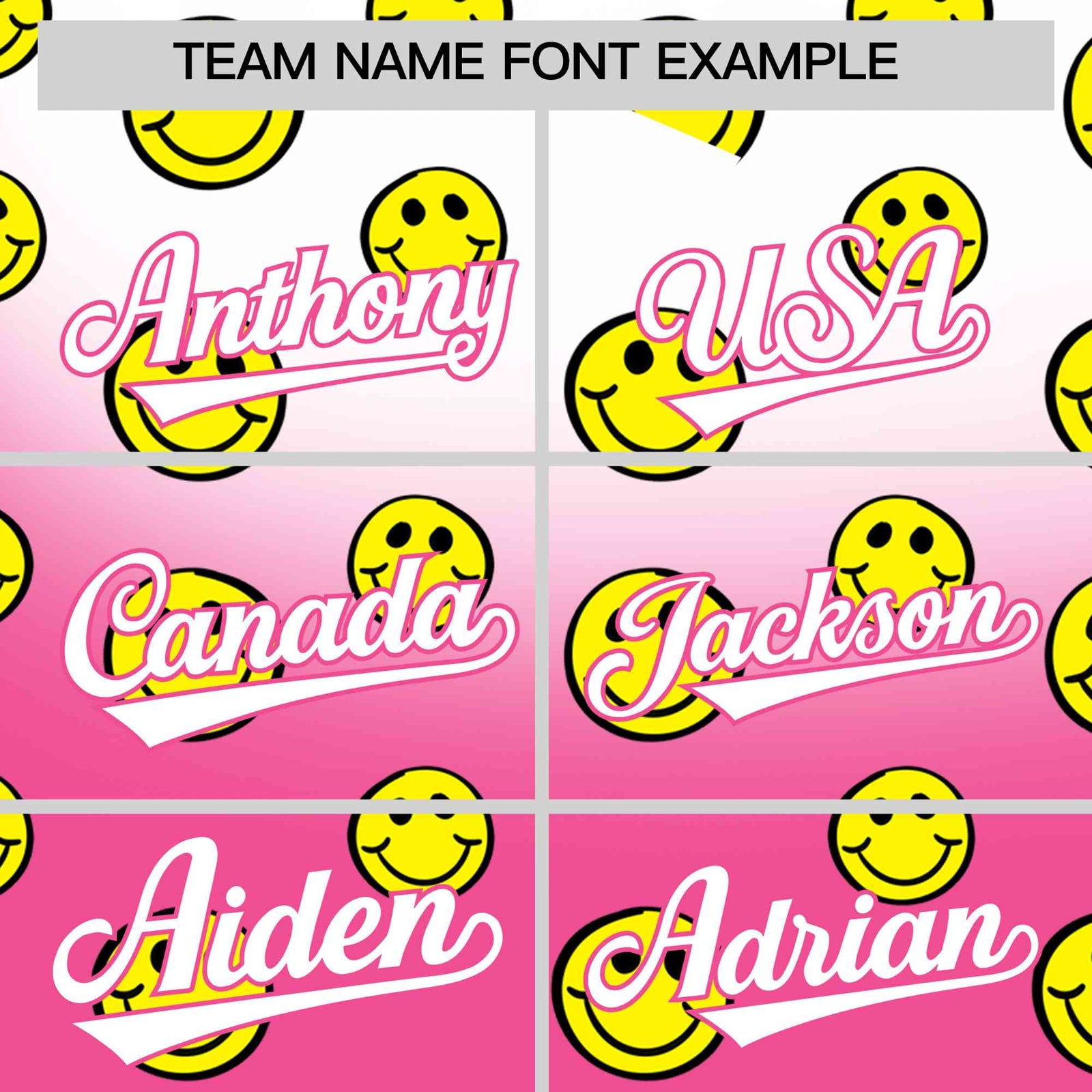 Custom White Pink Graffiti Gradient Pattern Authentic Smile Baseball Jersey