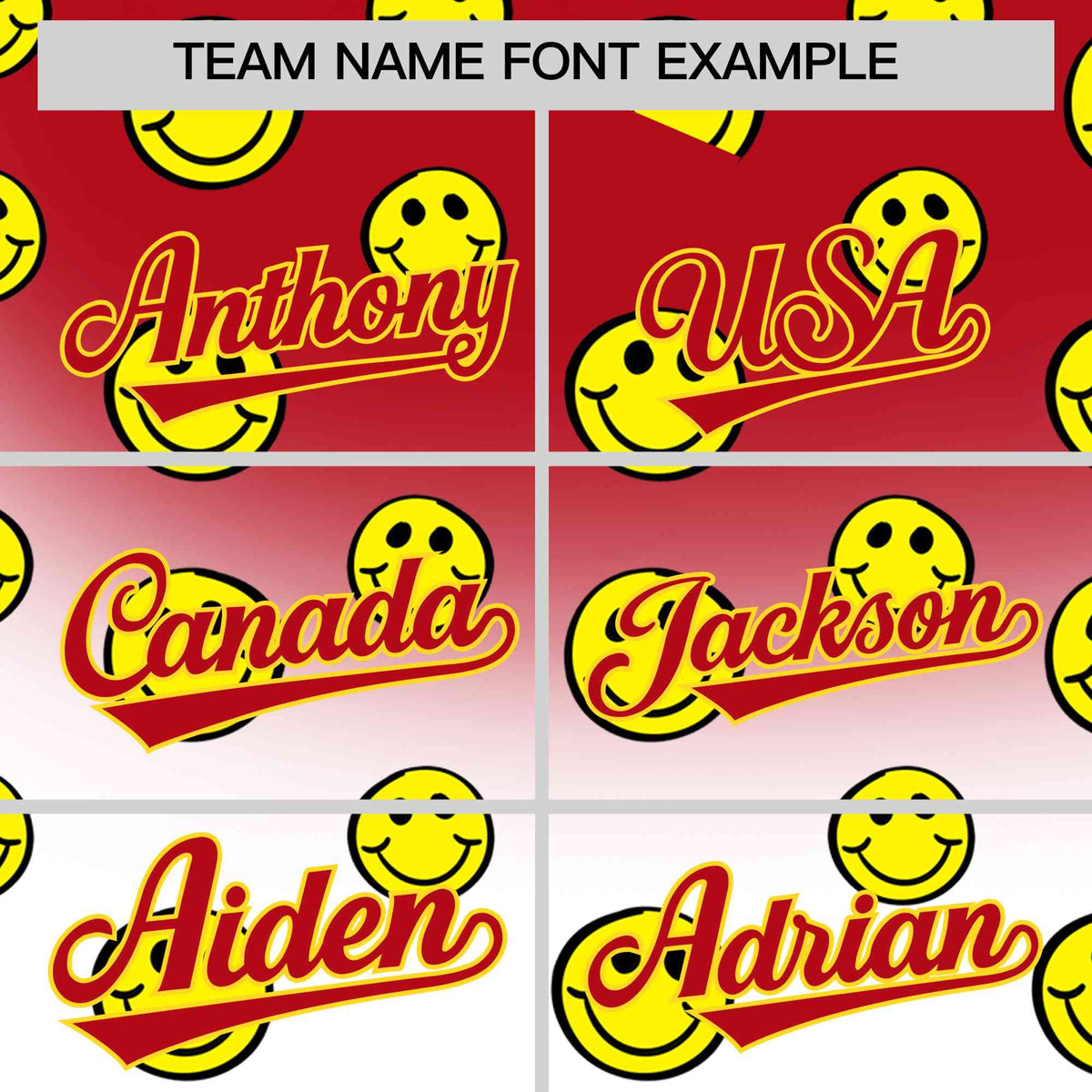 Custom Red White Graffiti Gradient Pattern Authentic Smile Baseball Jersey