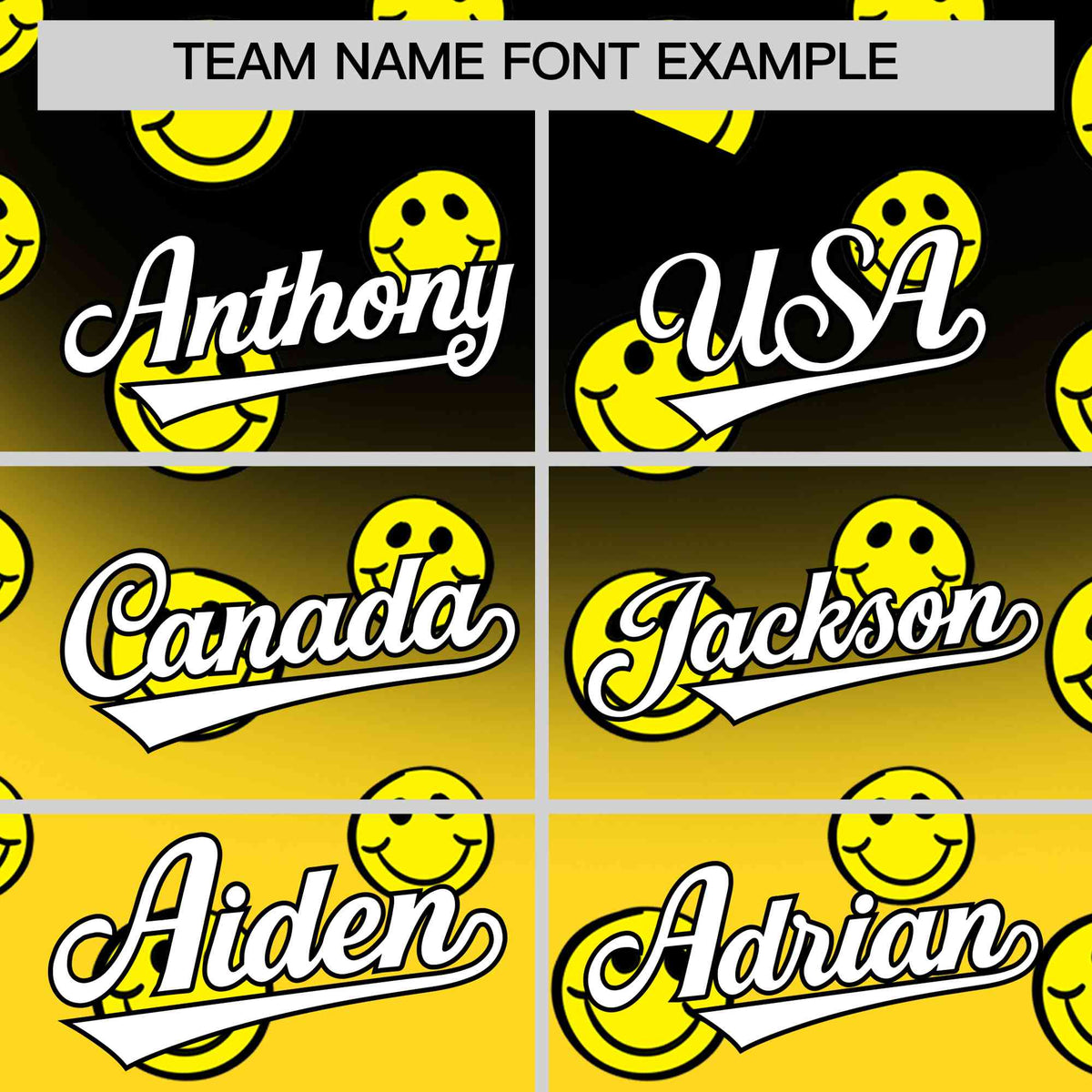 Custom Black Gold Graffiti Gradient Pattern Authentic Smile Baseball Jersey