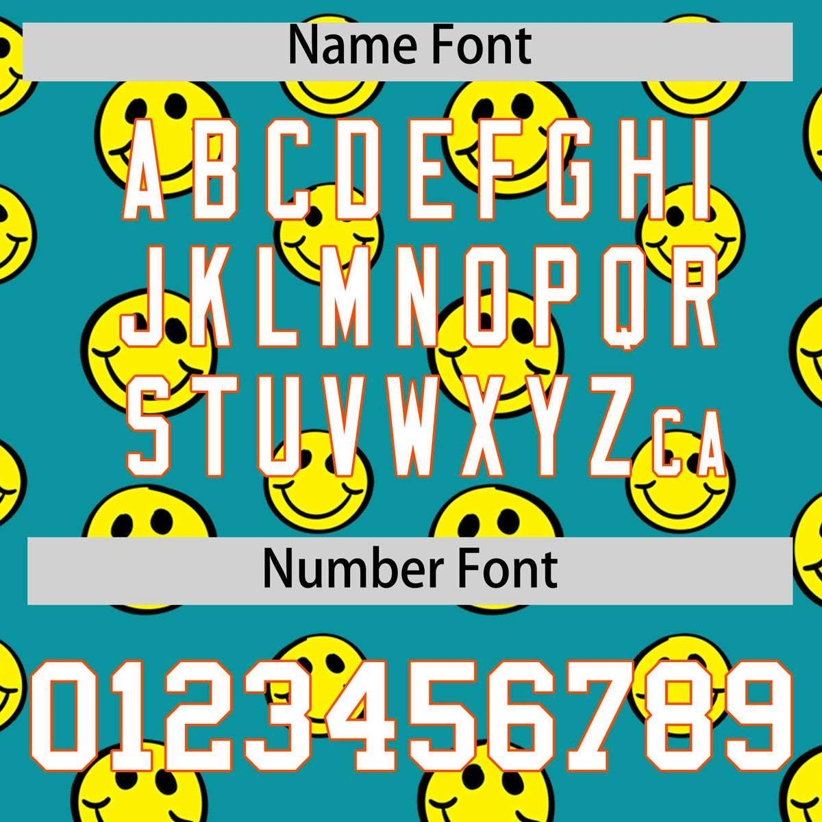 Custom Orange Aqua Graffiti Gradient Pattern Authentic Smile Baseball Jersey