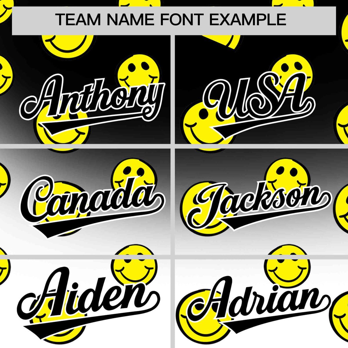 Custom Black White Graffiti Gradient Pattern Authentic Smile Baseball Jersey