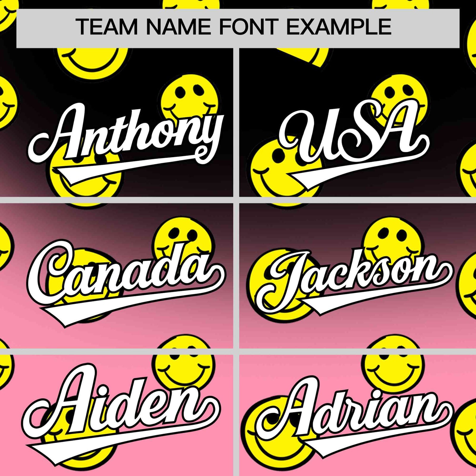 Custom Black Light Pink Graffiti Gradient Pattern Authentic Smile Baseball Jersey