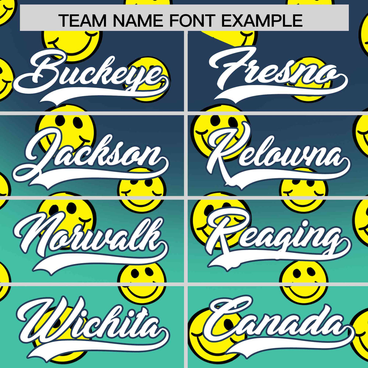 Custom Midnight Blue Bright Green Graffiti Gradient Pattern Authentic Smile Baseball Jersey