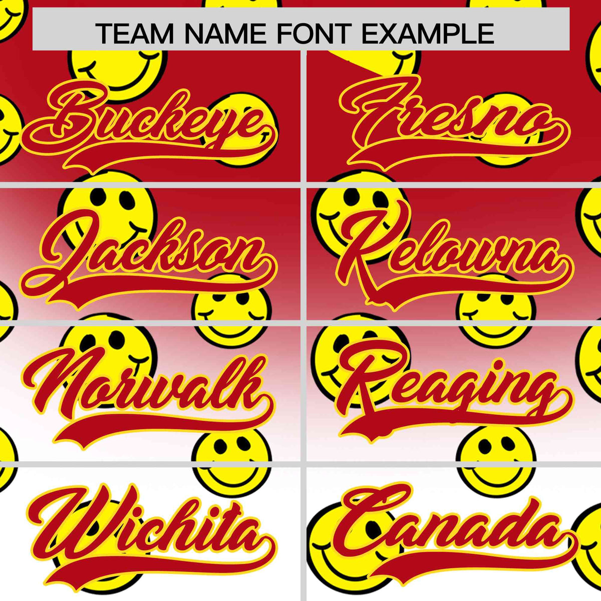 Custom Red White Graffiti Gradient Pattern Authentic Smile Baseball Jersey