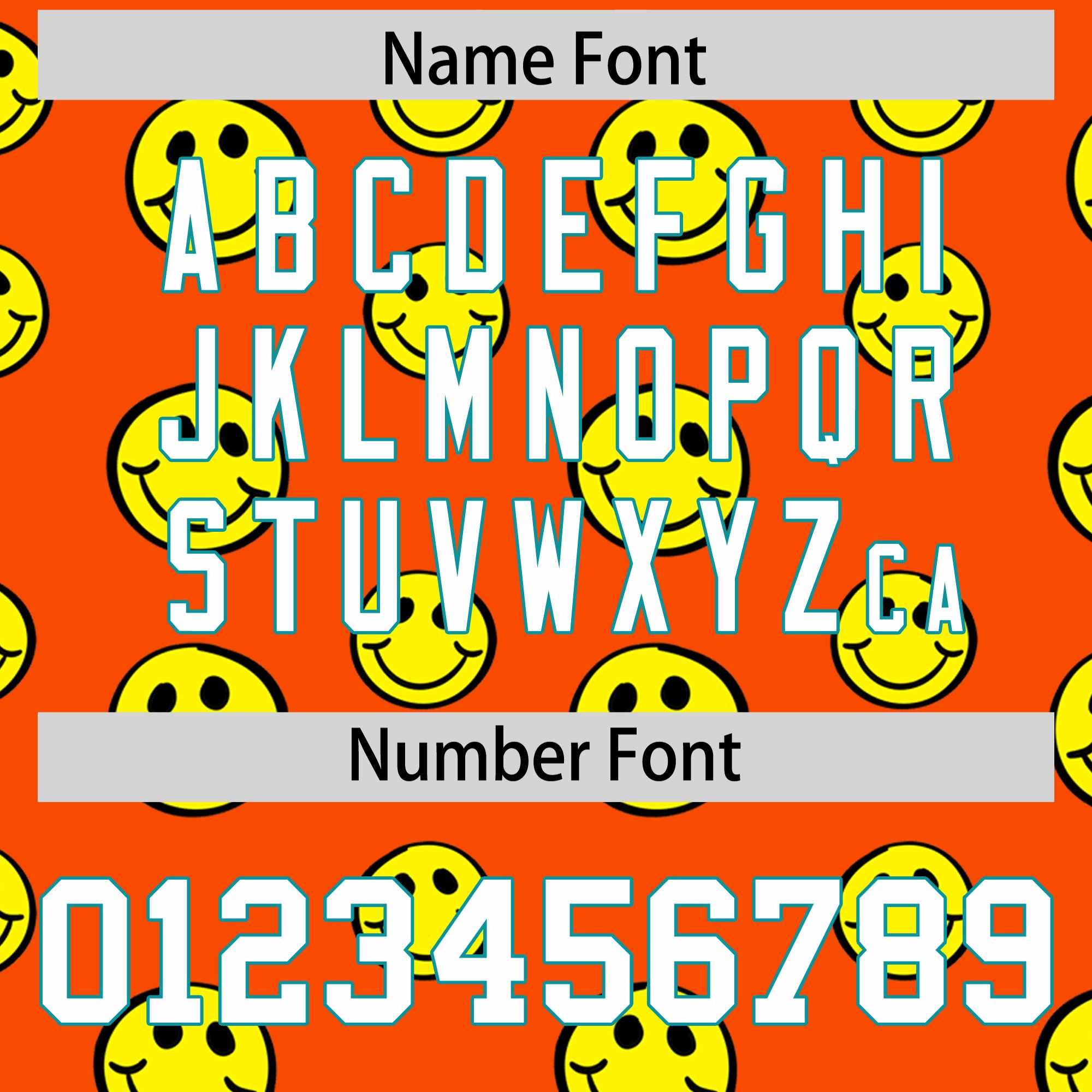Custom Aqua Orange Graffiti Gradient Pattern Authentic Smile Baseball Jersey