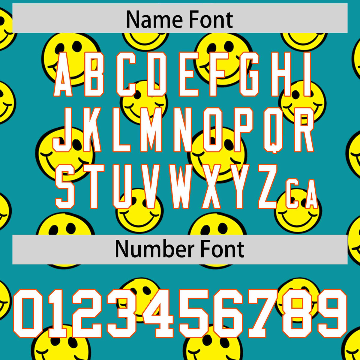 Custom Orange Aqua Graffiti Gradient Pattern Authentic Smile Baseball Jersey