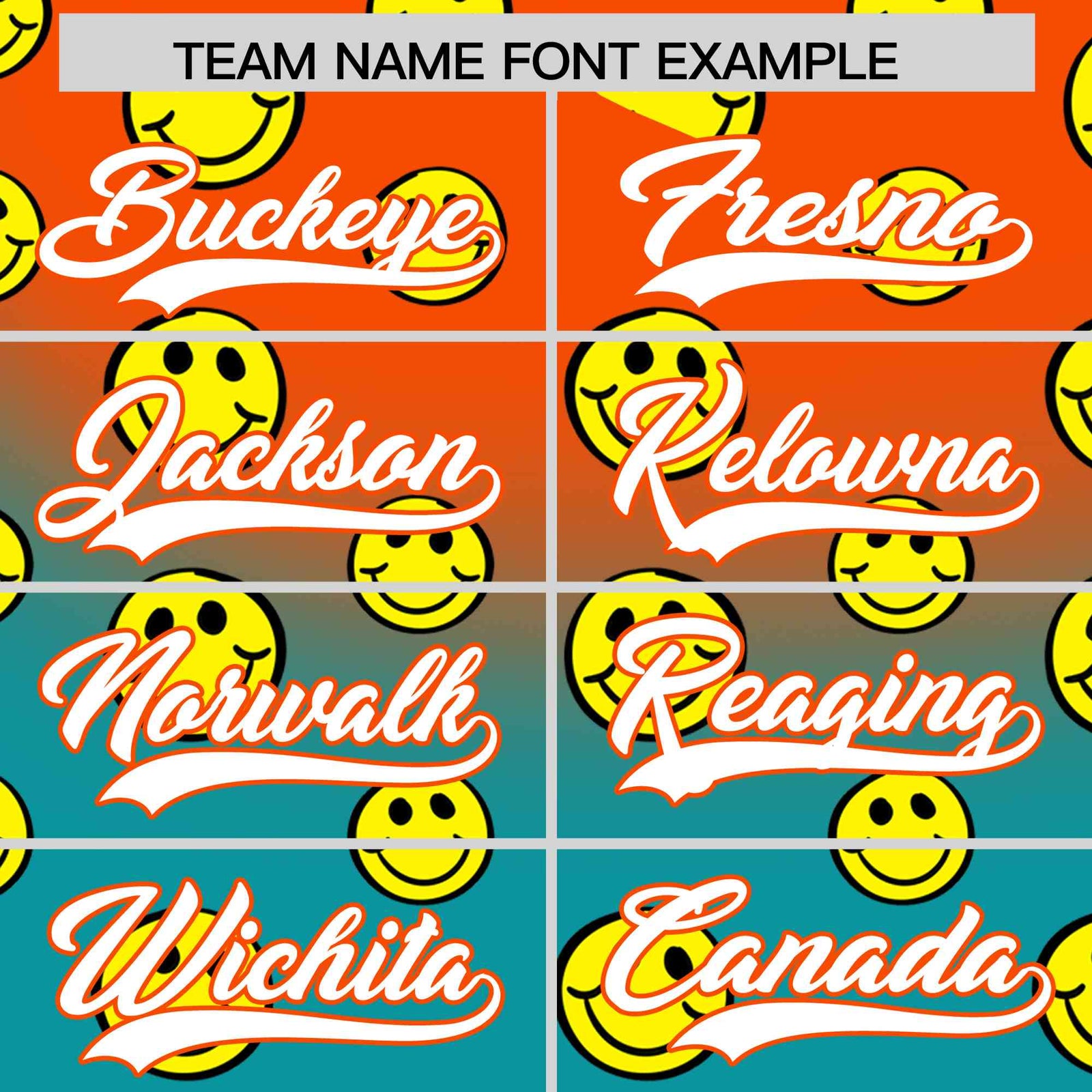 Custom Orange Aqua Graffiti Gradient Pattern Authentic Smile Baseball Jersey