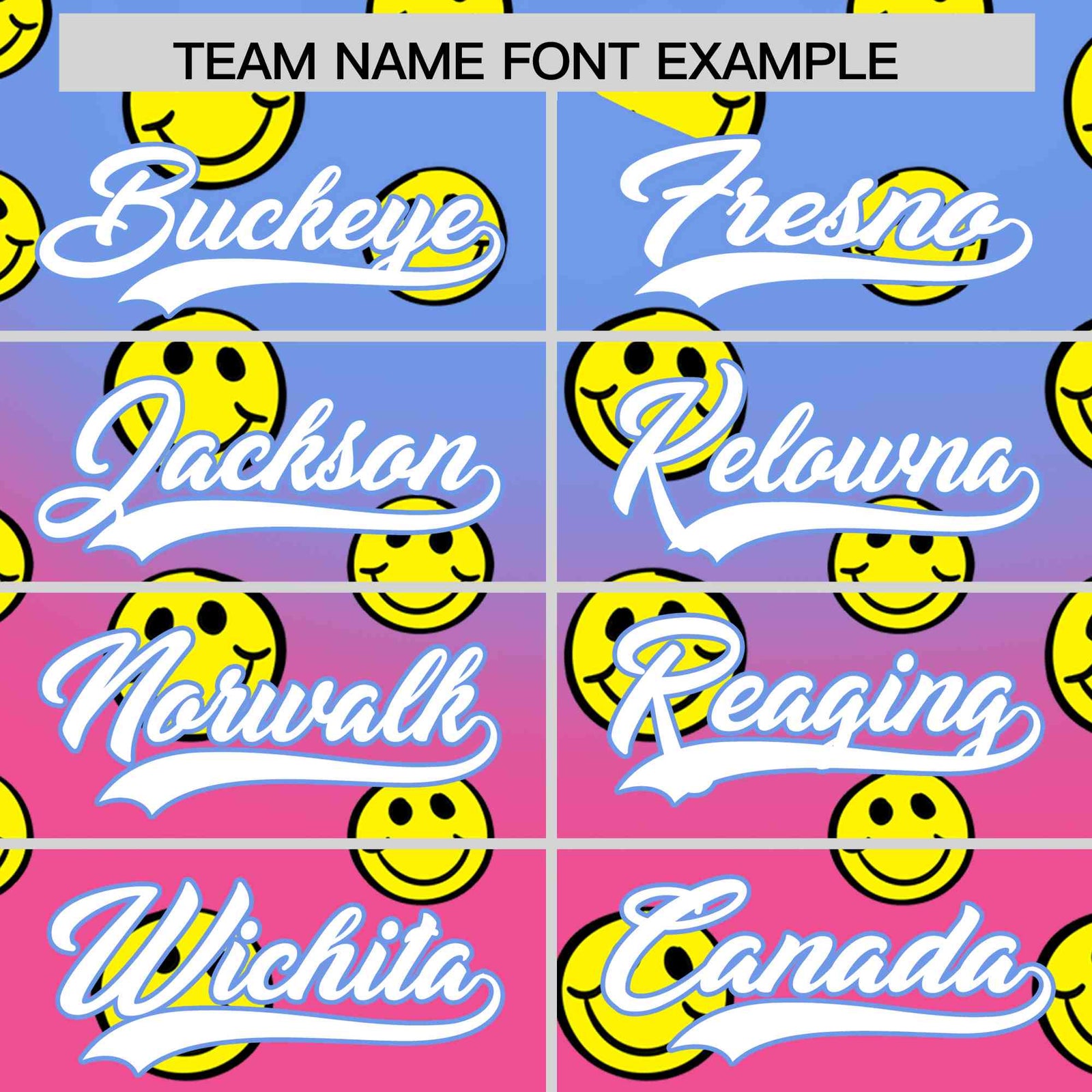 Custom Light Blue Pink Graffiti Gradient Pattern Authentic Smile Baseball Jersey