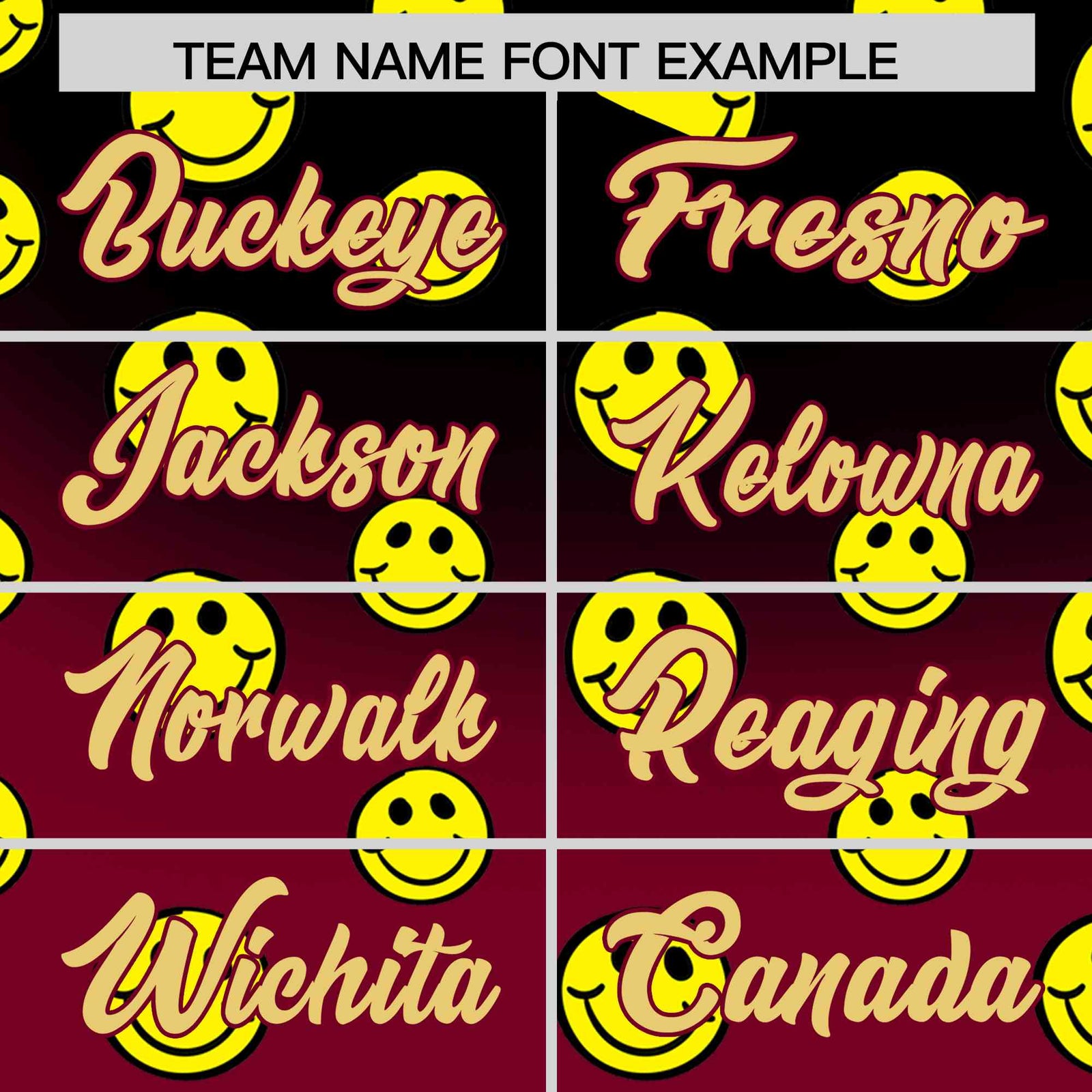 Custom Crimson Black Graffiti Gradient Pattern Authentic Smile Baseball Jersey