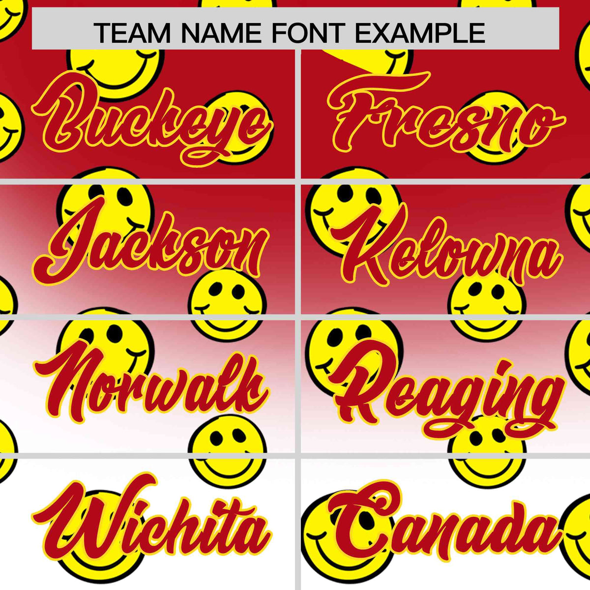 Custom Red White Graffiti Gradient Pattern Authentic Smile Baseball Jersey