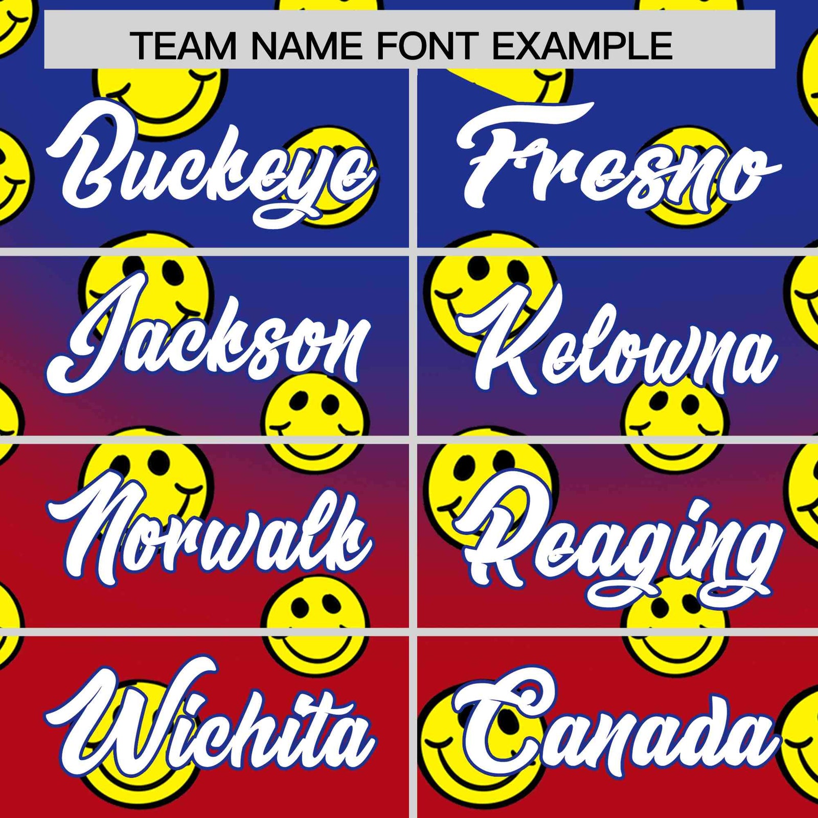 Custom Royal Red Graffiti Gradient Pattern Authentic Smile Baseball Jersey