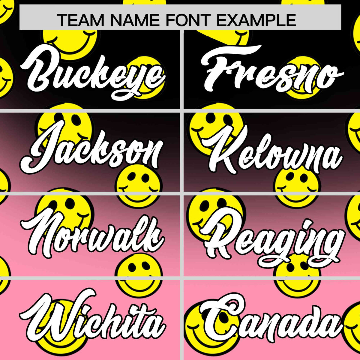 Custom Black Light Pink Graffiti Gradient Pattern Authentic Smile Baseball Jersey