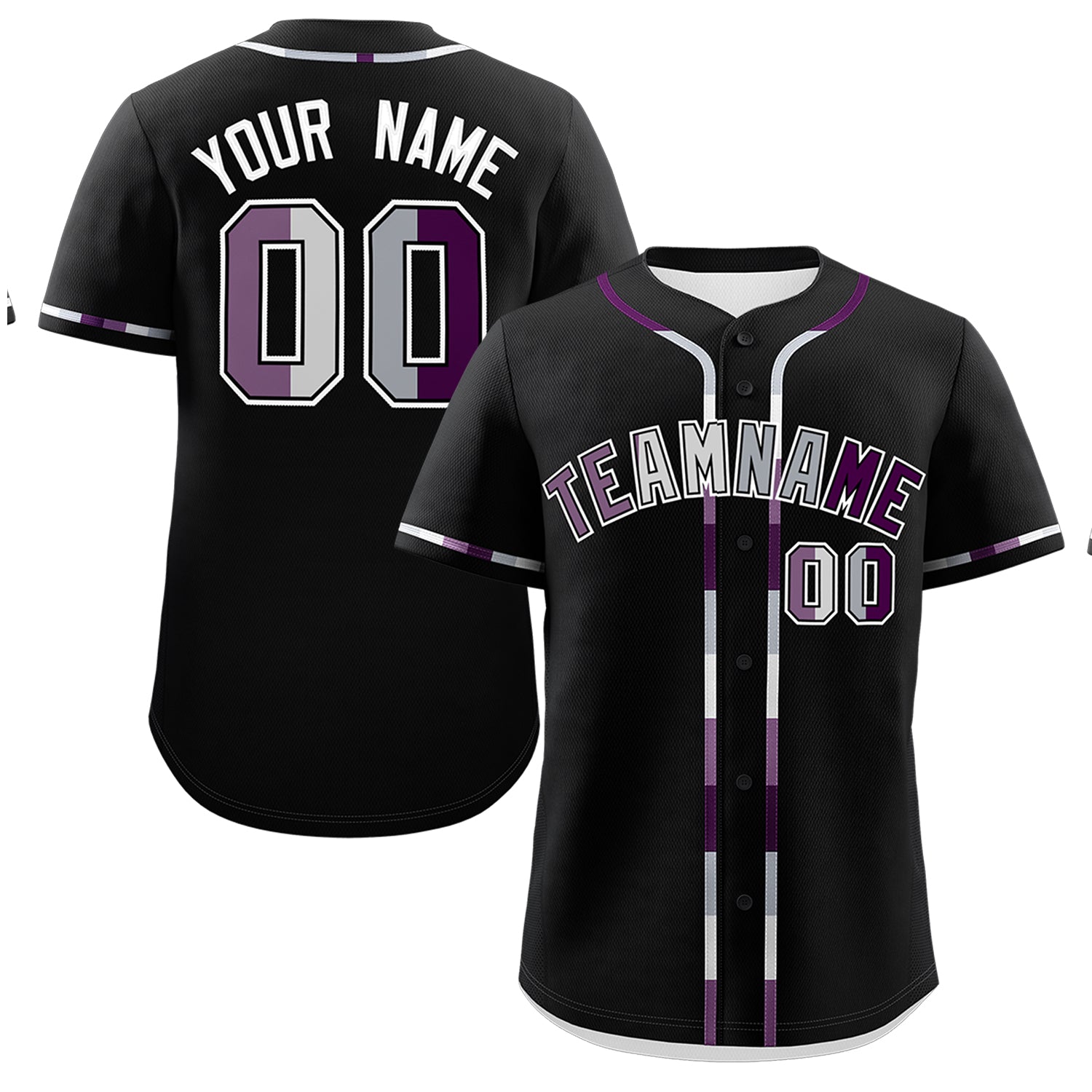 Custom Black Genderless For Pride Month Classic Style Baseball Jersey| KXKSHOP