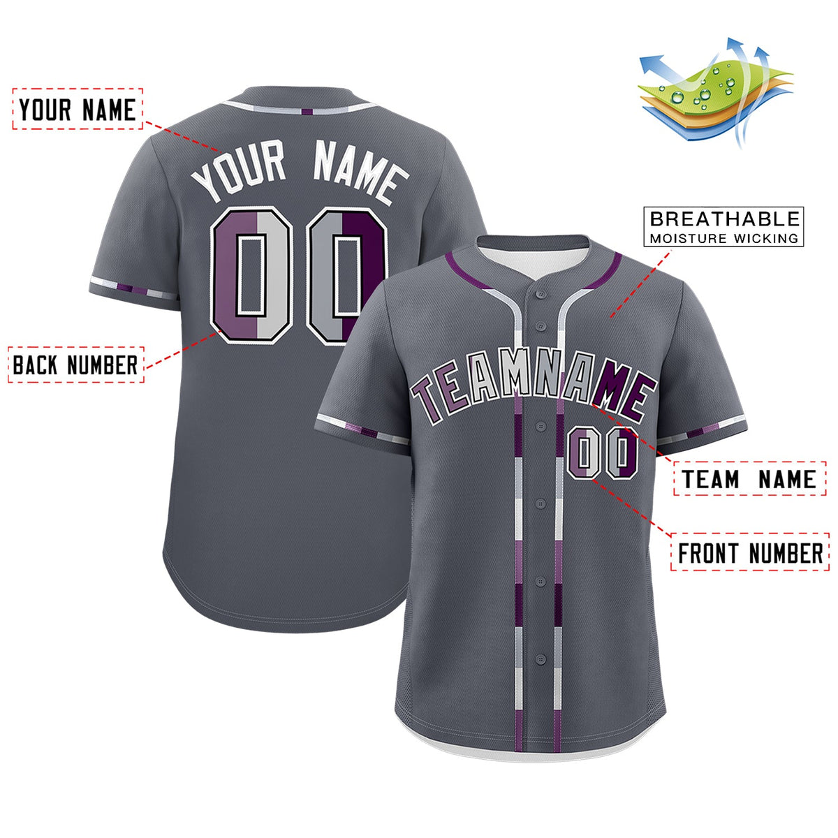 Custom Dark Gray Genderless For Pride Month Classic Style Baseball Jersey| KXKSHOP