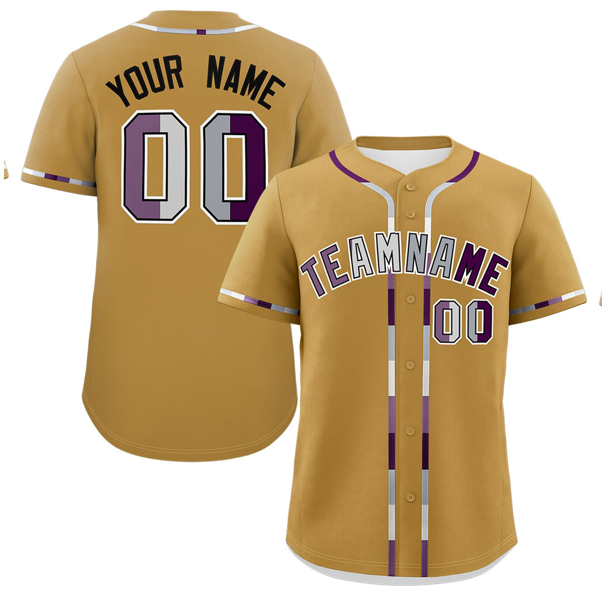 Custom Old Gold Genderless For Pride Month Classic Style Baseball Jersey| KXKSHOP