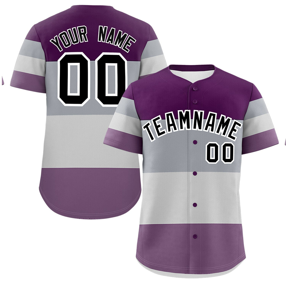 Custom Gray Purple Black Genderless For Pride Month Classic Style Baseball Jersey| KXKSHOP