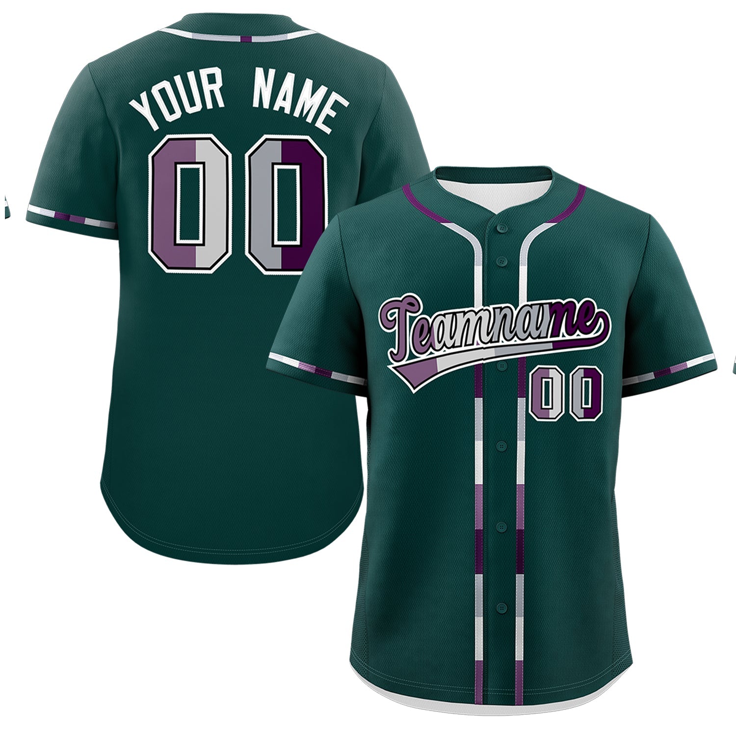 Custom Midnight Green Genderless For Pride Month Classic Style Baseball Jersey| KXKSHOP