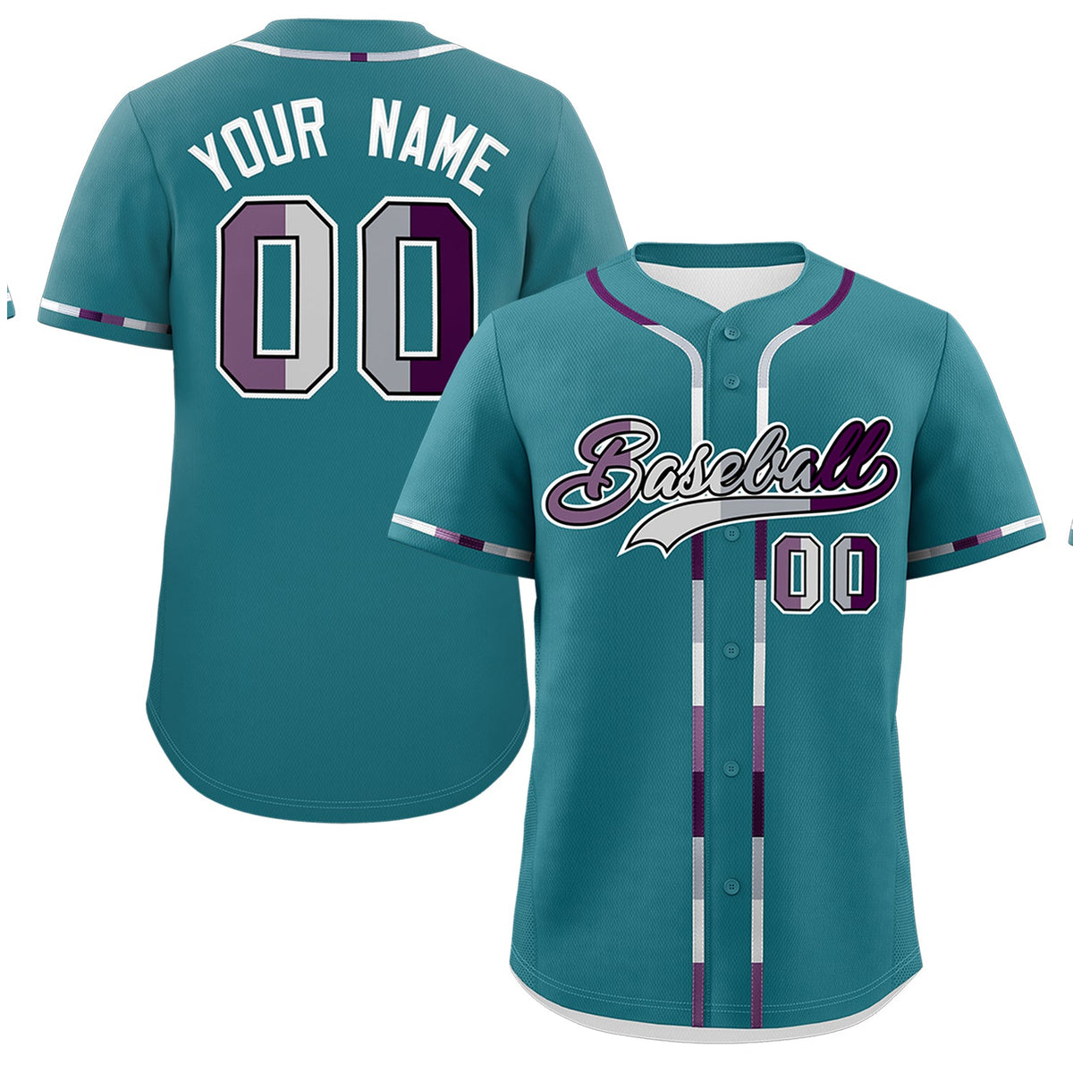 Custom Teal Genderless For Pride Month Classic Style Baseball Jersey| KXKSHOP
