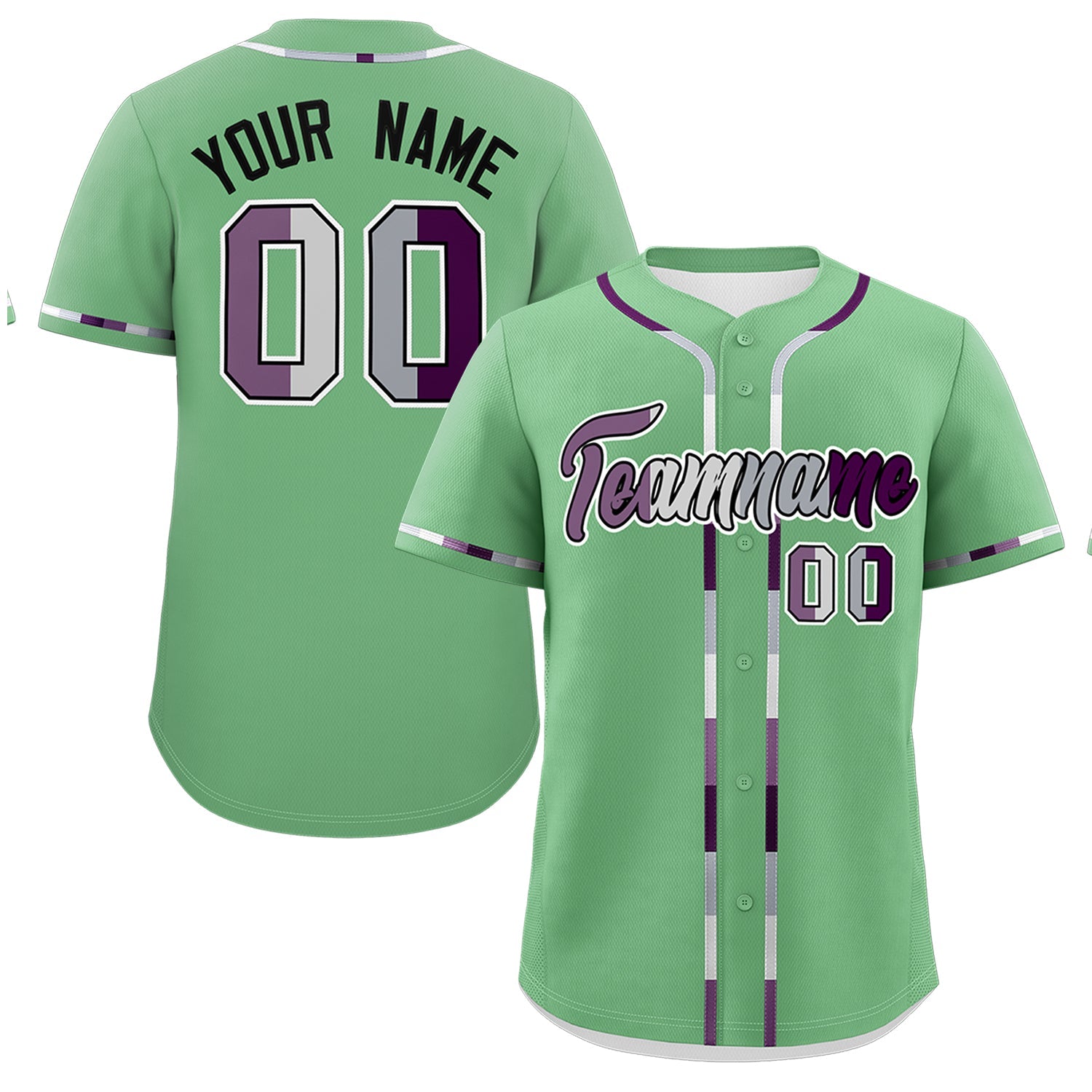 Custom Green Genderless For Pride Month Classic Style Baseball Jersey| KXKSHOP