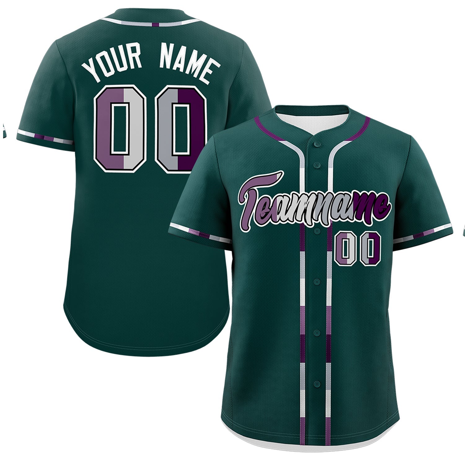 Custom Midnight Green Genderless For Pride Month Classic Style Baseball Jersey| KXKSHOP
