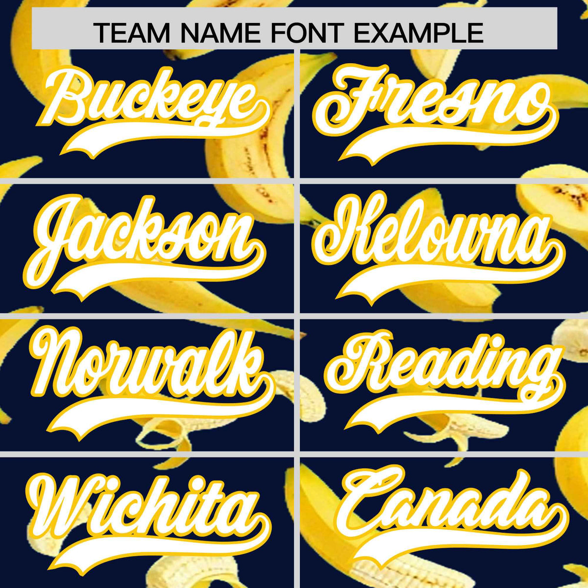 Custom Navy Banana Graffiti Pattern Fashion Authentic Baseball Jersey | Graffiti Pattern | Embroidery&amp;Dye-sublimation printing | KXKSHOP