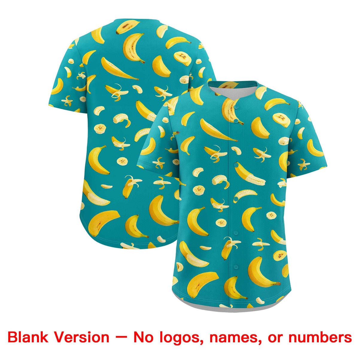 Custom Aqua Banana Graffiti Pattern Fashion Authentic Baseball Jersey | Graffiti Pattern | Embroidery&Dye-sublimation printing | KXKSHOP