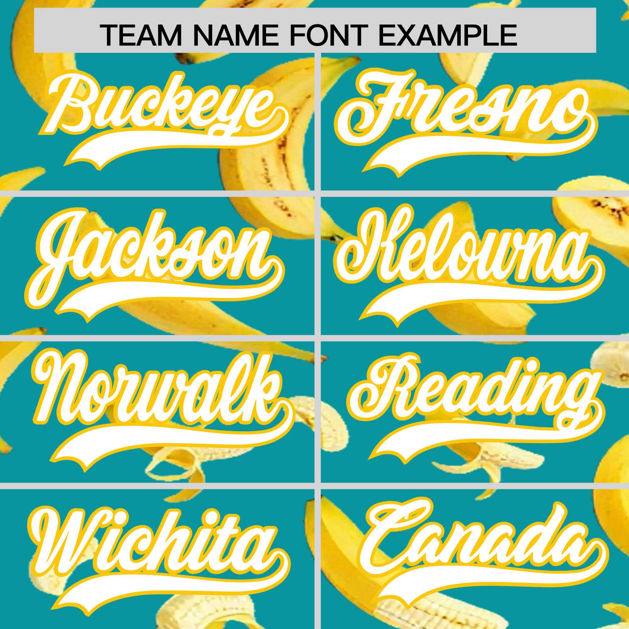 Custom Aqua Banana Graffiti Pattern Fashion Authentic Baseball Jersey | Graffiti Pattern | Embroidery&Dye-sublimation printing | KXKSHOP