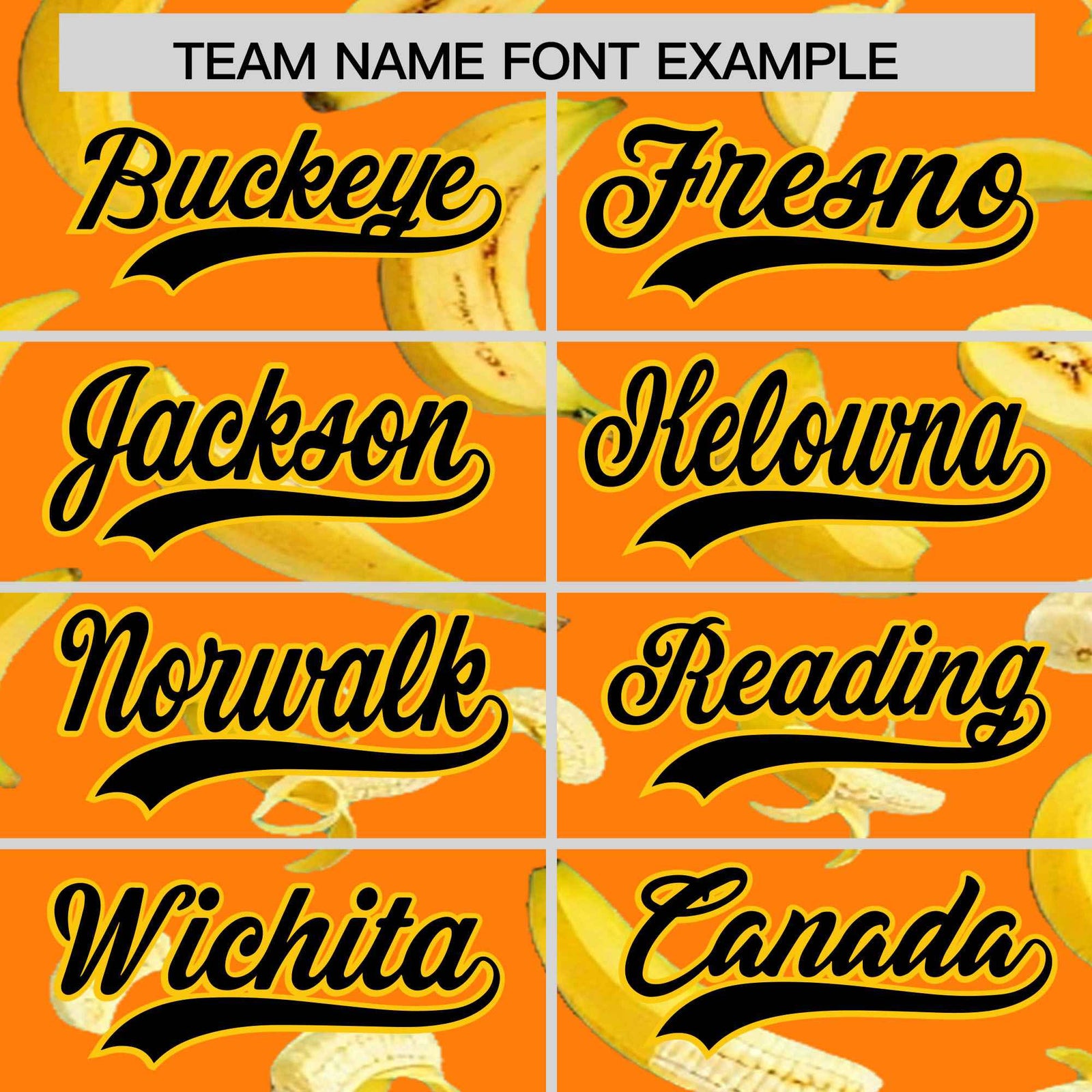 Custom Orange Banana Graffiti Pattern Fashion Authentic Baseball Jersey | Graffiti Pattern | Embroidery&Dye-sublimation printing | KXKSHOP