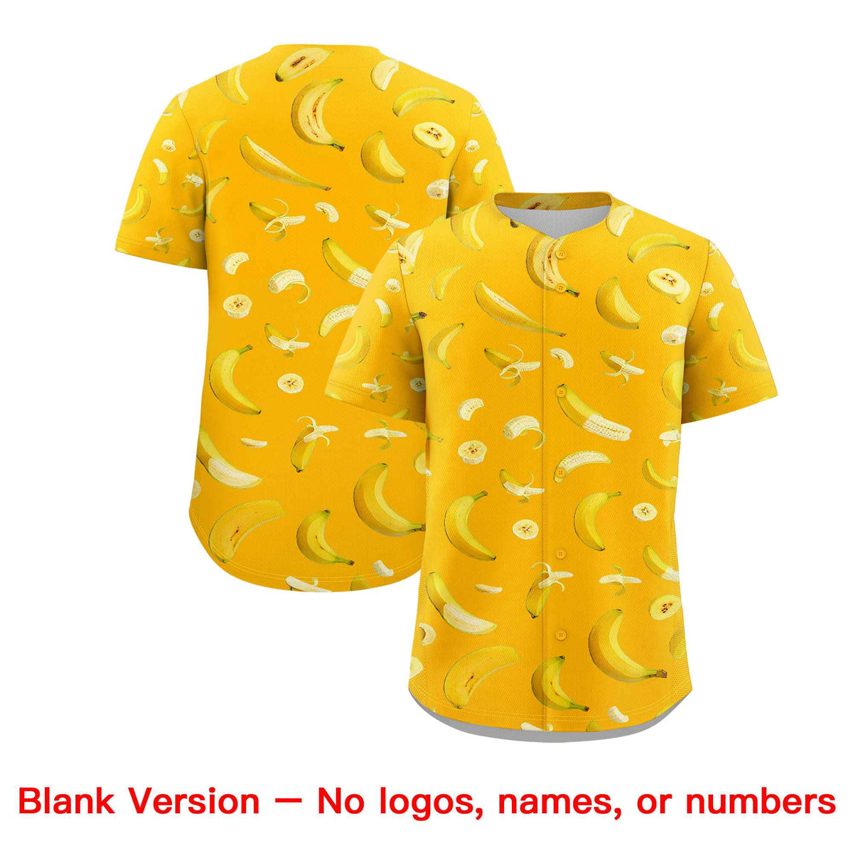Custom Yellow Banana Graffiti Pattern Fashion Authentic Baseball Jersey | Graffiti Pattern | Embroidery&Dye-sublimation printing | KXKSHOP