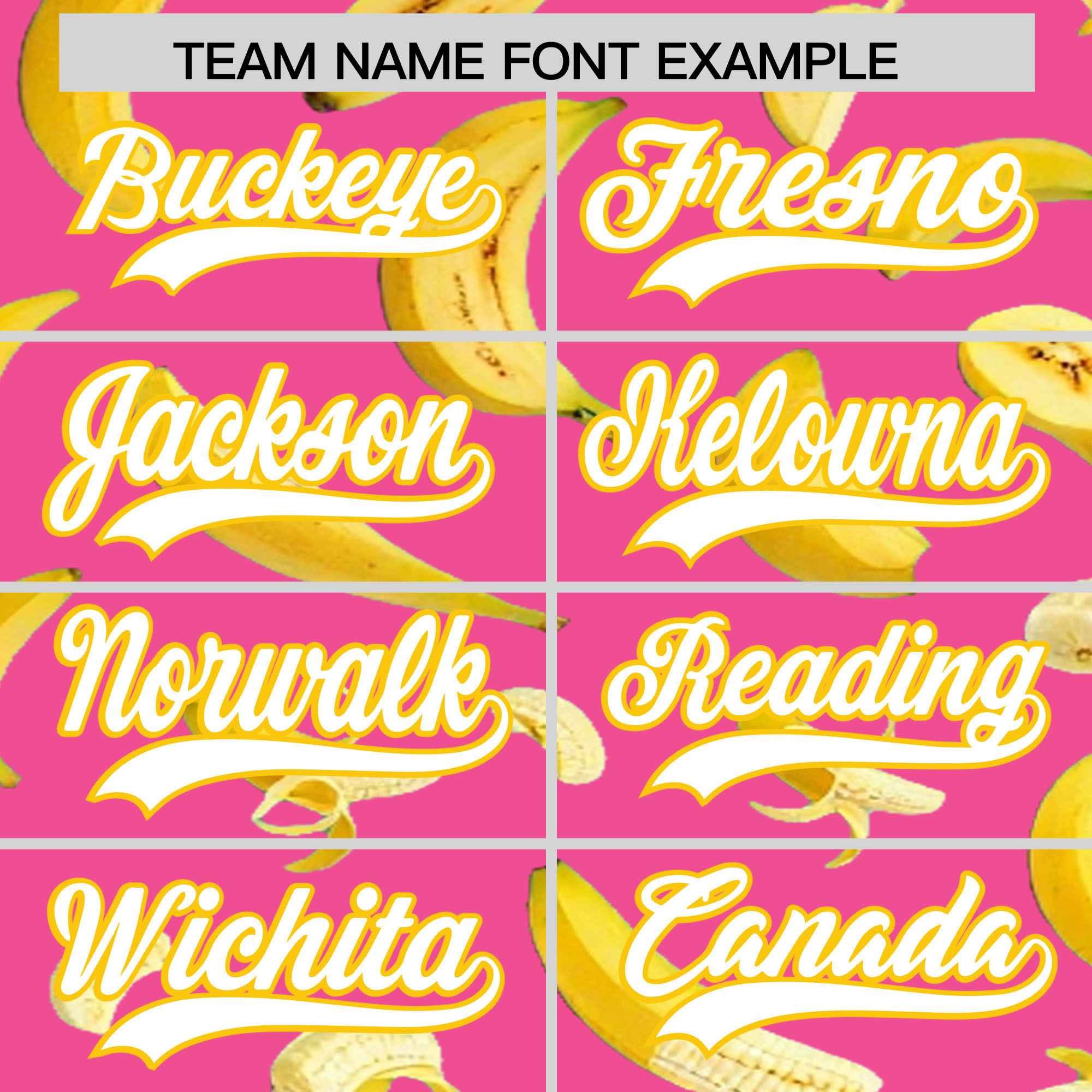 Custom Pink Banana Graffiti Pattern Fashion Authentic Baseball Jersey | Graffiti Pattern | Embroidery&Dye-sublimation printing | KXKSHOP