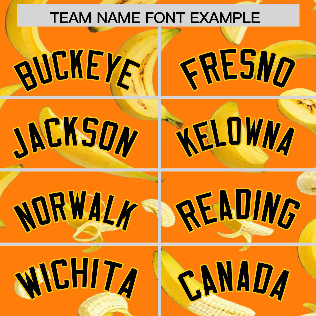 Custom Orange Banana Graffiti Pattern Fashion Authentic Baseball Jersey | Graffiti Pattern | Embroidery&amp;Dye-sublimation printing | KXKSHOP