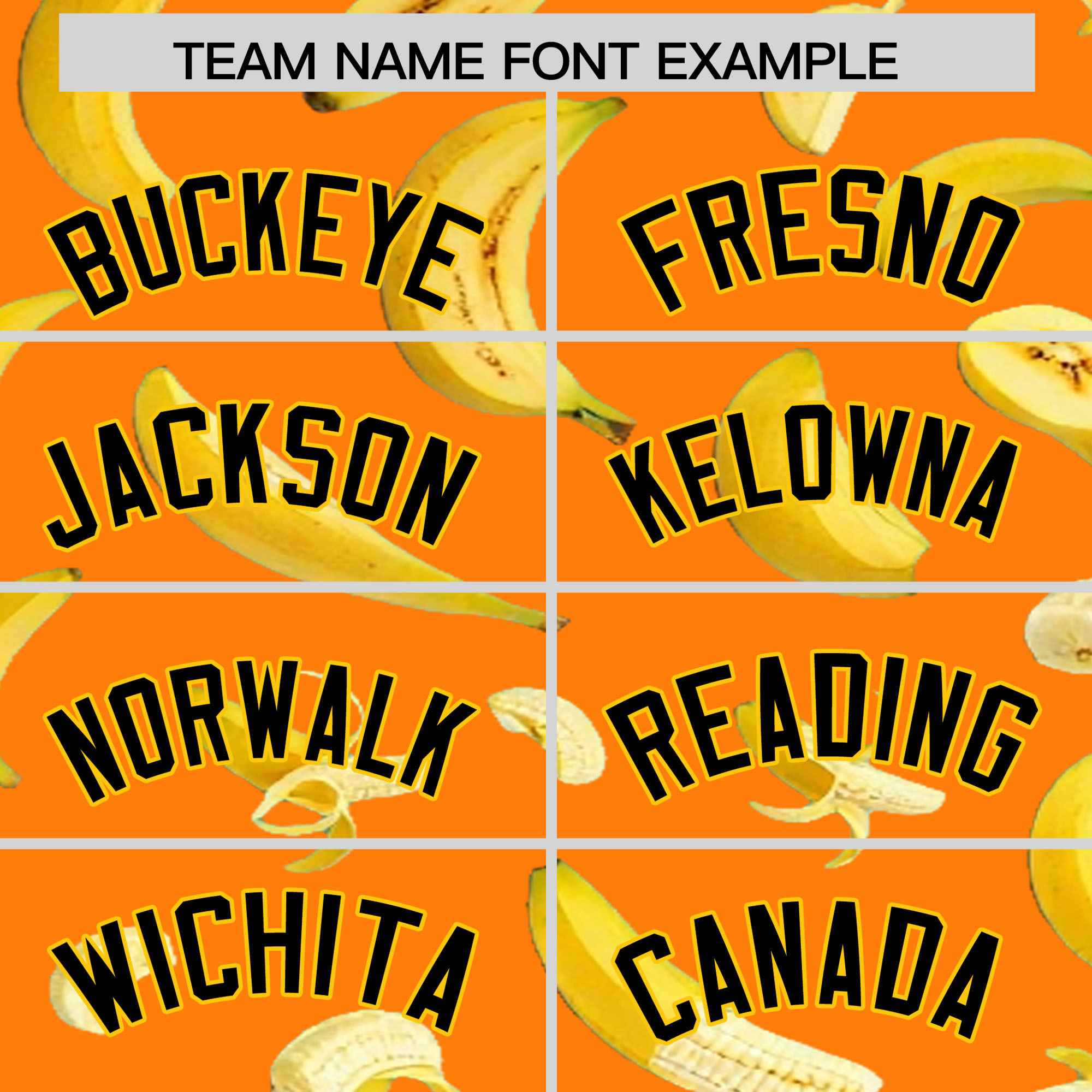 Custom Orange Banana Graffiti Pattern Fashion Authentic Baseball Jersey | Graffiti Pattern | Embroidery&Dye-sublimation printing | KXKSHOP