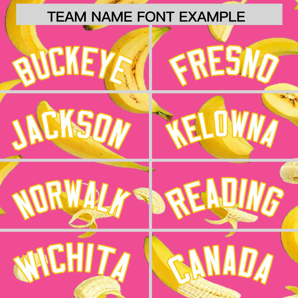 Custom Pink Banana Graffiti Pattern Fashion Authentic Baseball Jersey | Graffiti Pattern | Embroidery&Dye-sublimation printing | KXKSHOP