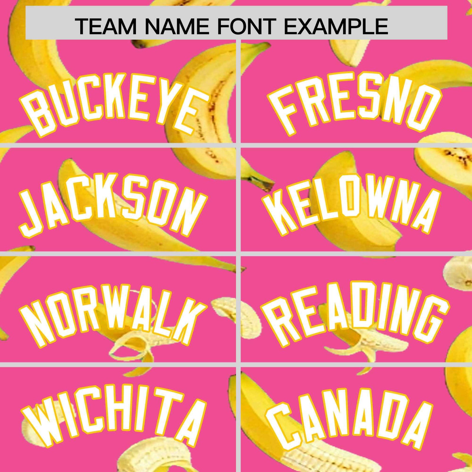 Custom Pink Banana Graffiti Pattern Fashion Authentic Baseball Jersey | Graffiti Pattern | Embroidery&Dye-sublimation printing | KXKSHOP