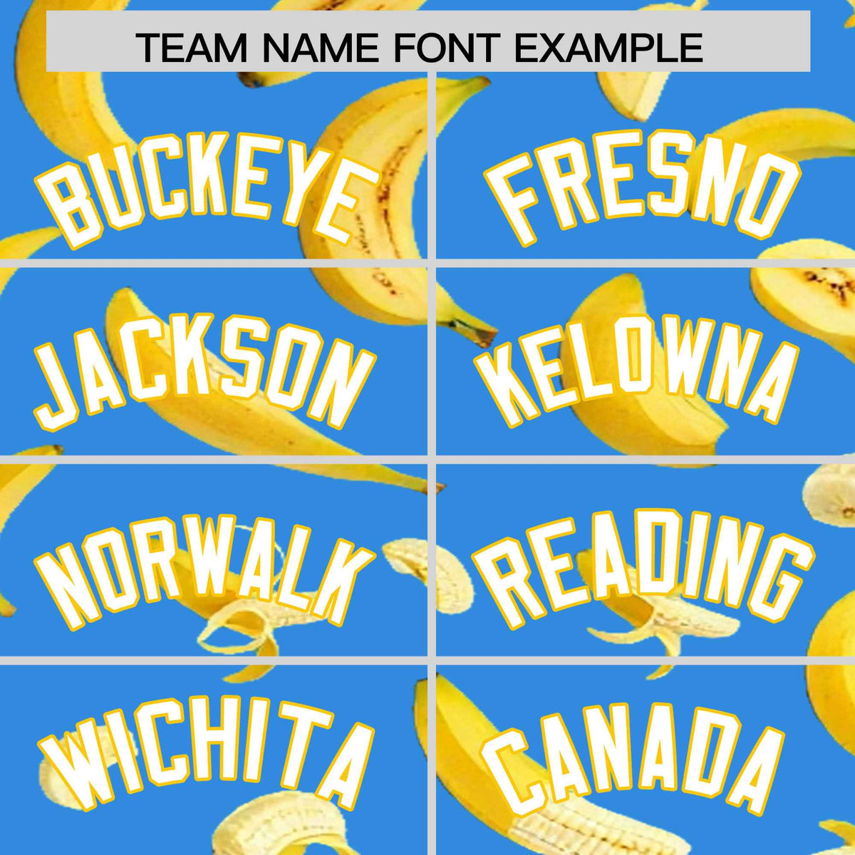 Custom Light Blue Banana Graffiti Pattern Fashion Authentic Baseball Jersey | Graffiti Pattern | Embroidery&amp;Dye-sublimation printing | KXKSHOP